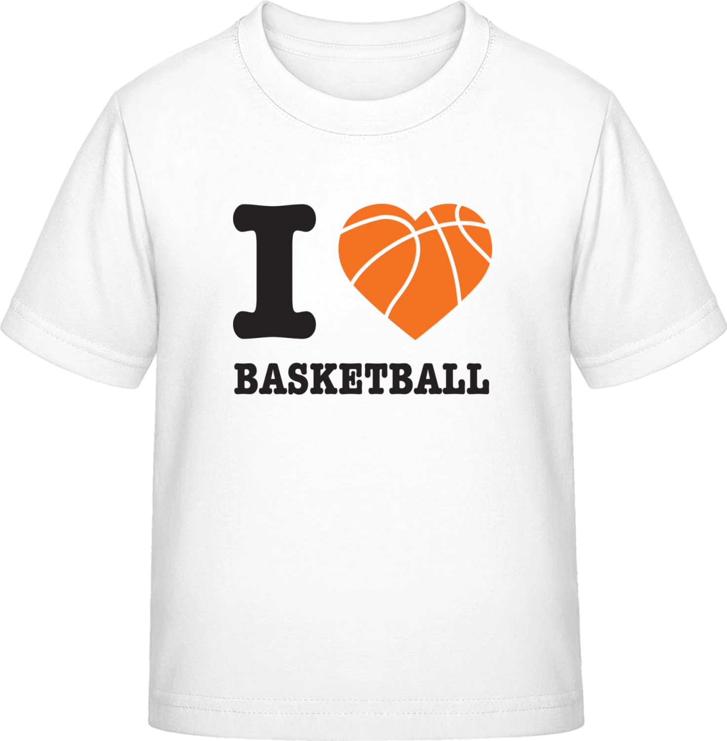 I Heart Basketball - White Exact 190 Kids - Front