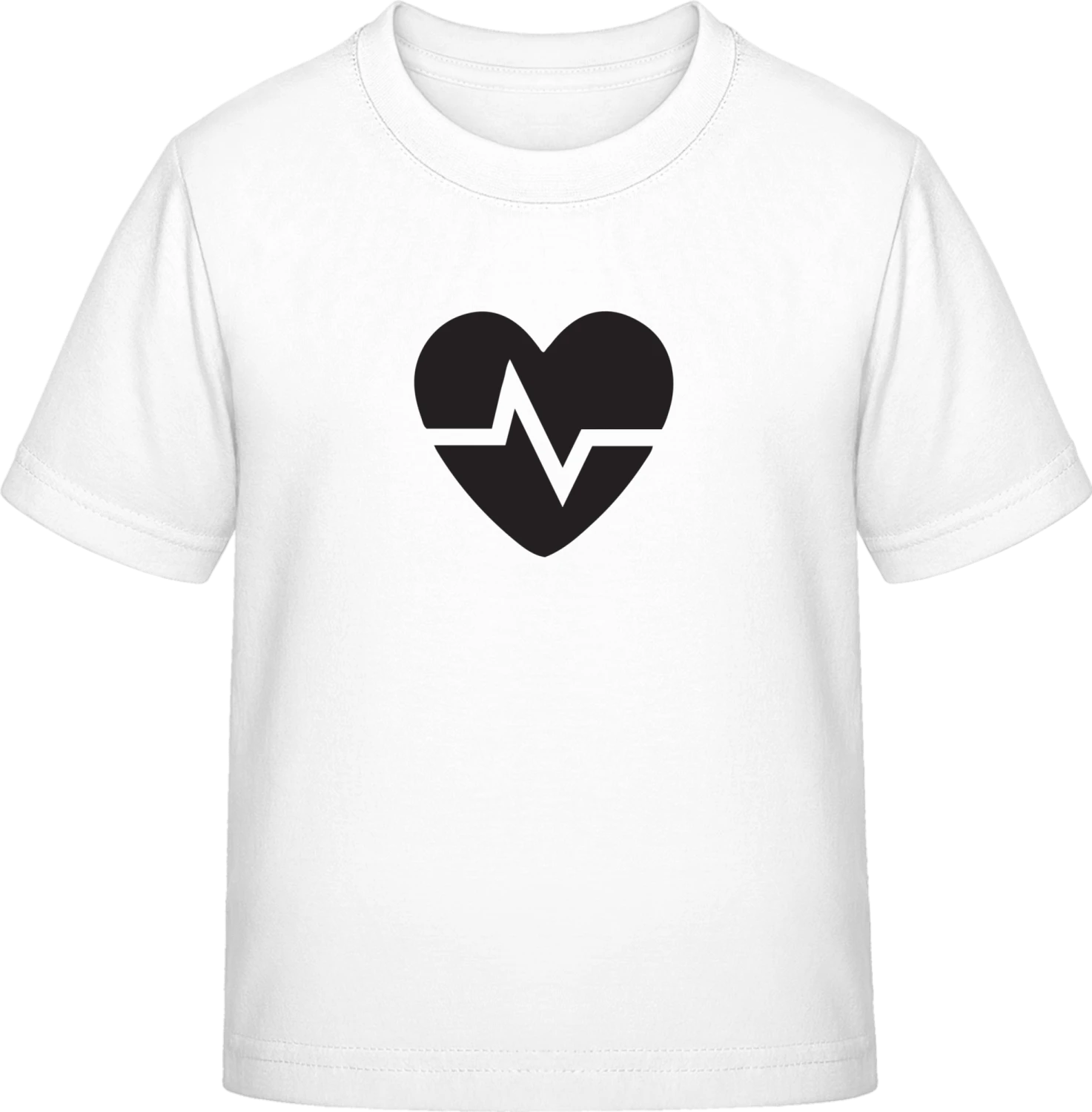 Heartbeat Symbol - White Exact 190 Kids - Front