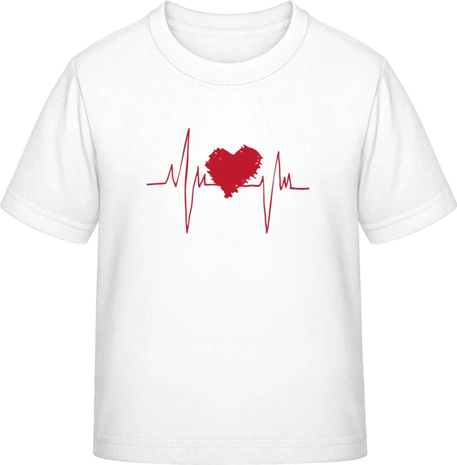 Heartbeat Logo - White Exact 190 Kids - Front