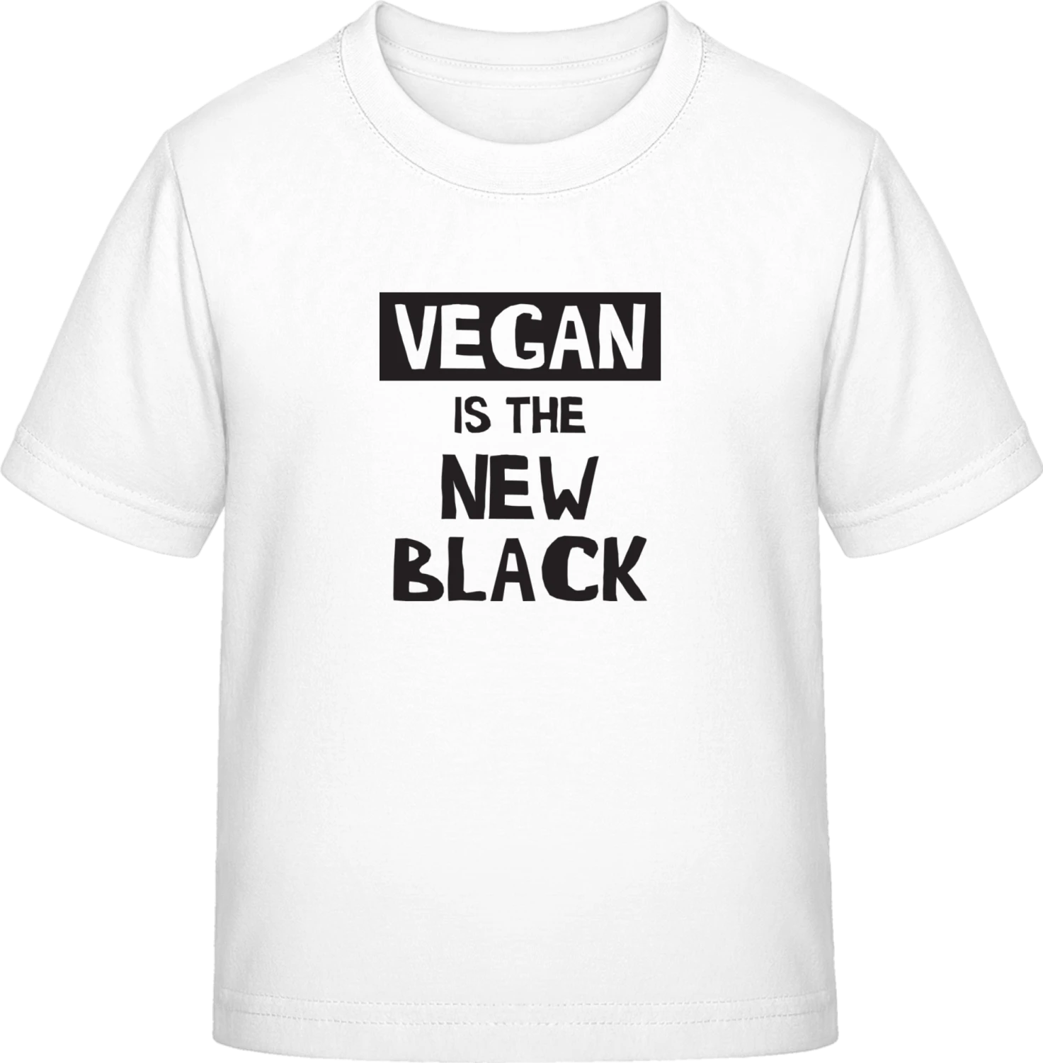 Vegan Is The New Black - White Exact 190 Kids - Front