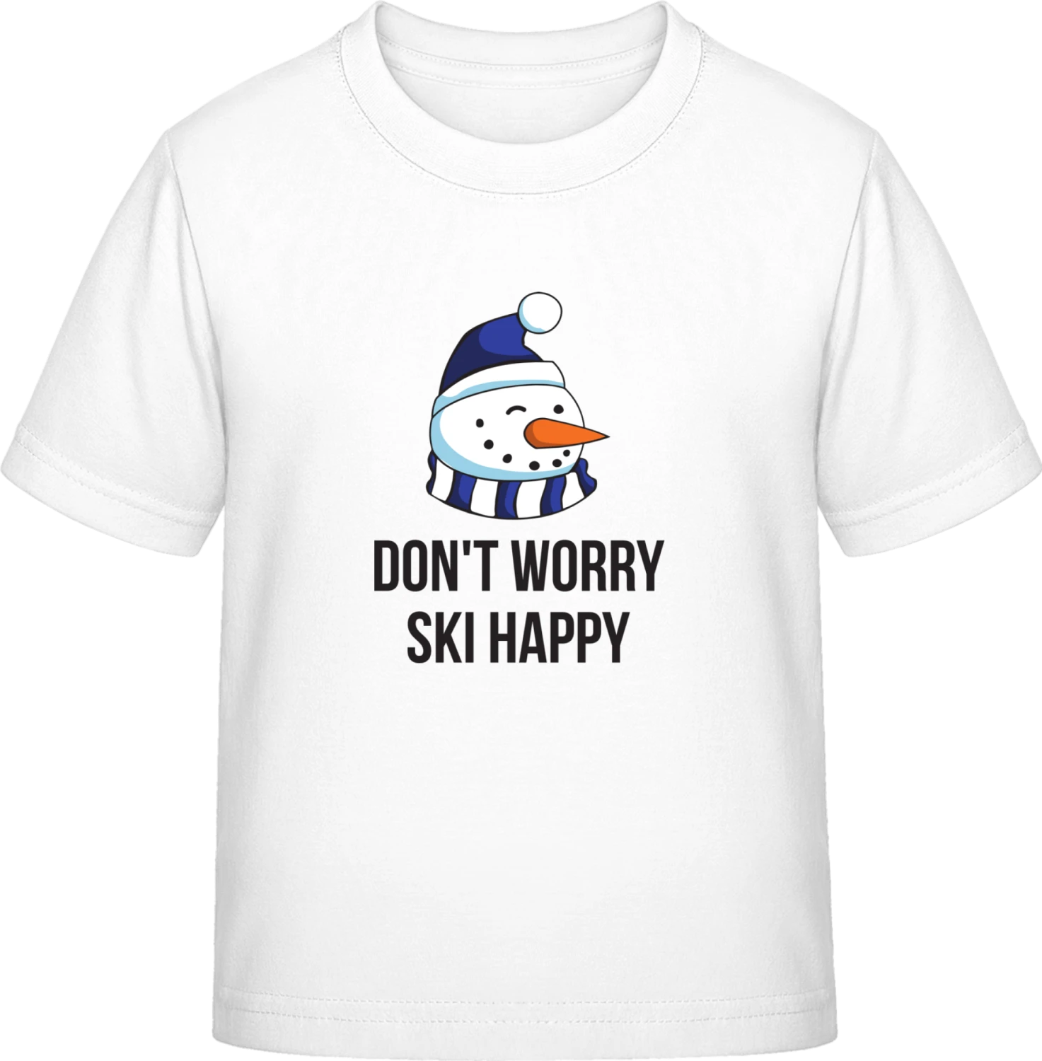 Don't Worry Ski Happy - White Exact 190 Kids - Front