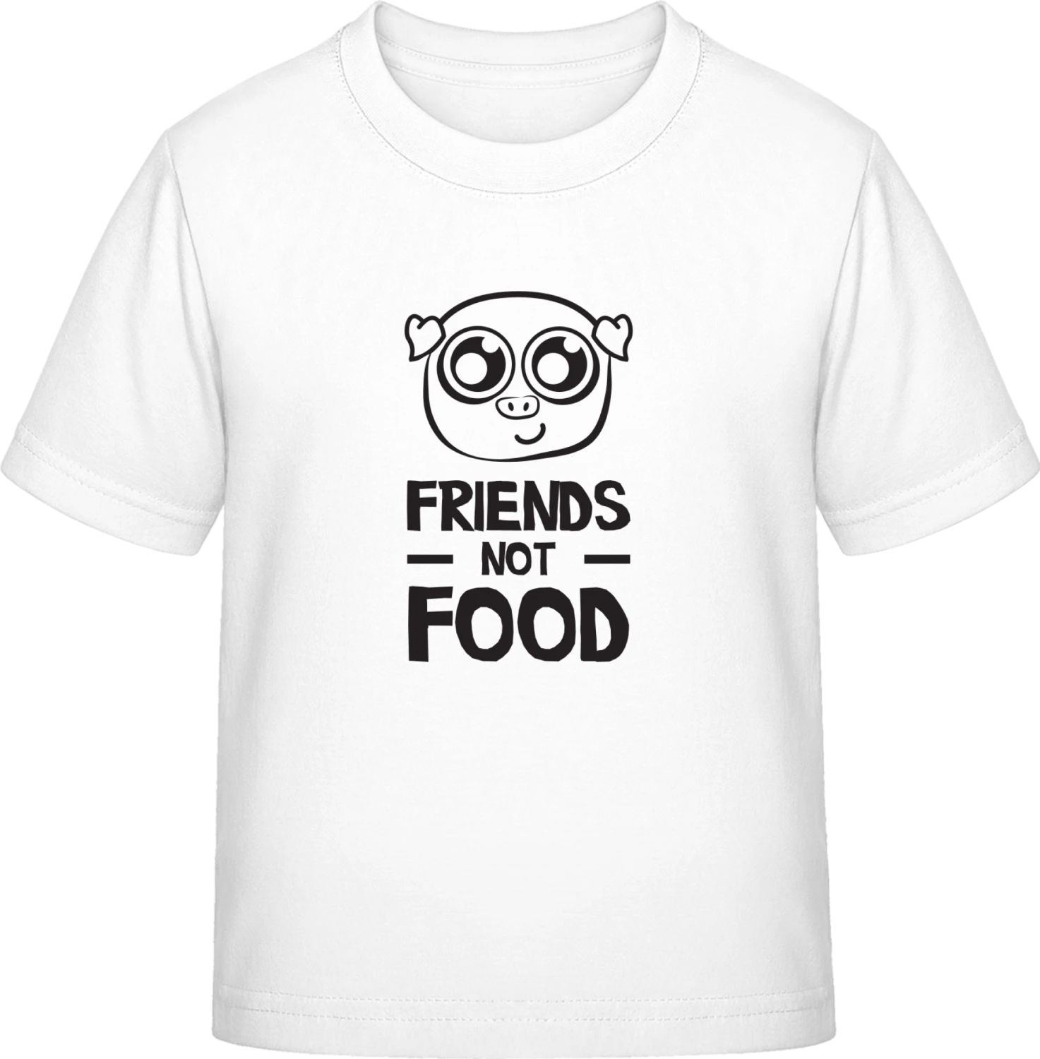 Friends Not Food - White Exact 190 Kids - Front