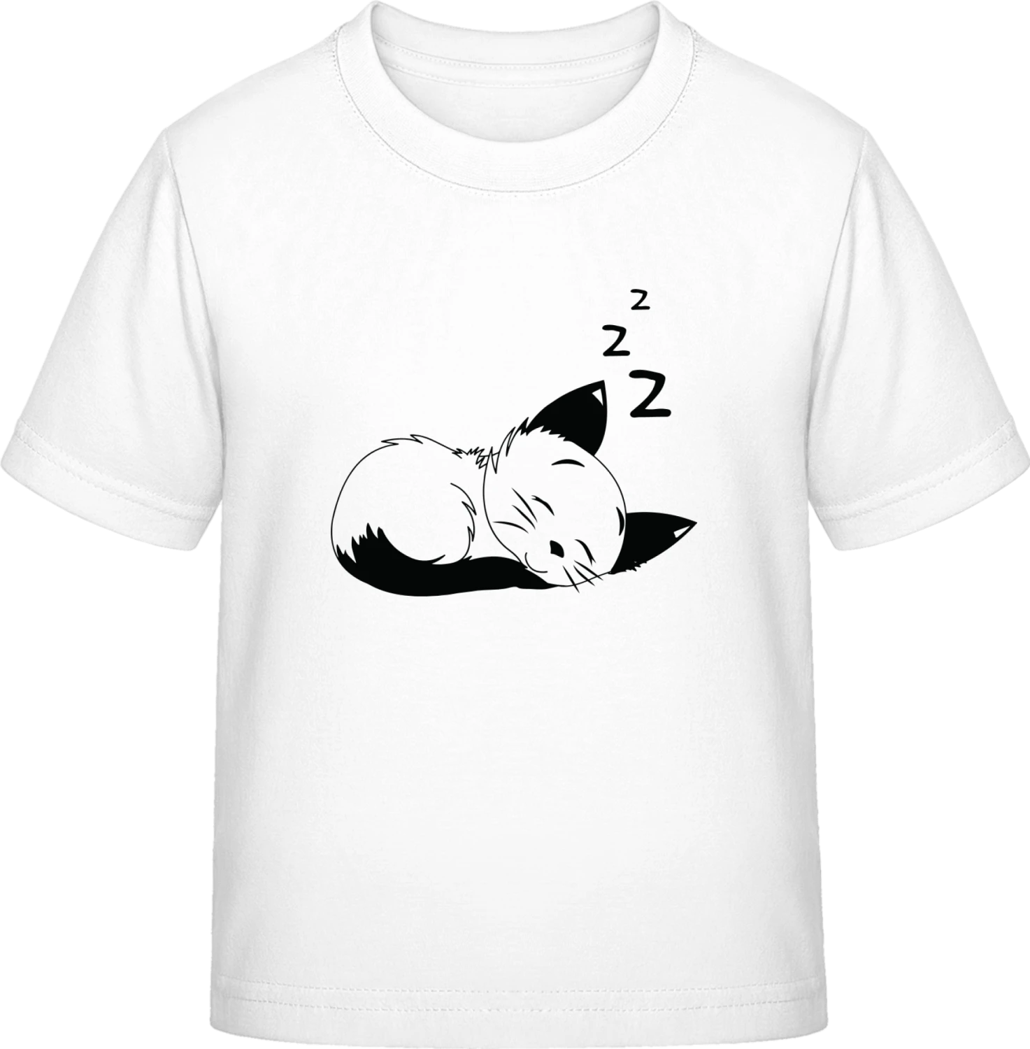 Sleeping Cat - White Exact 190 Kids - Front