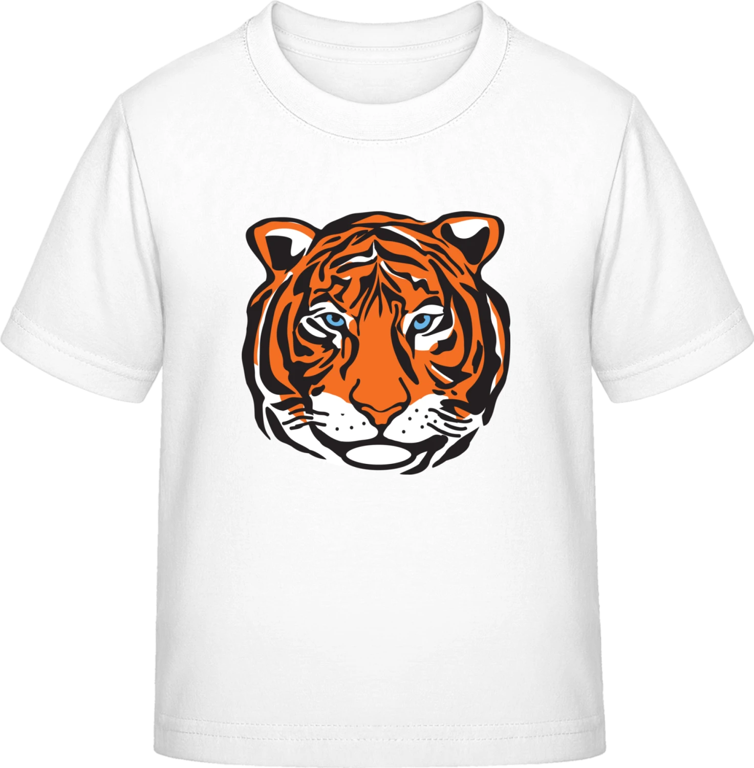 Tiger Face - White Exact 190 Kids - Front