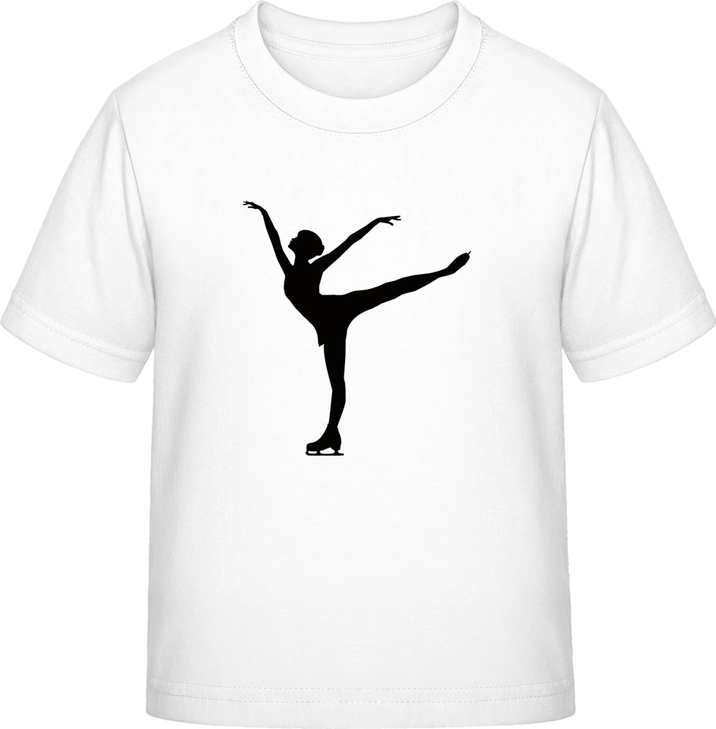 Ice Skater Silhouette - White Exact 190 Kids - Front