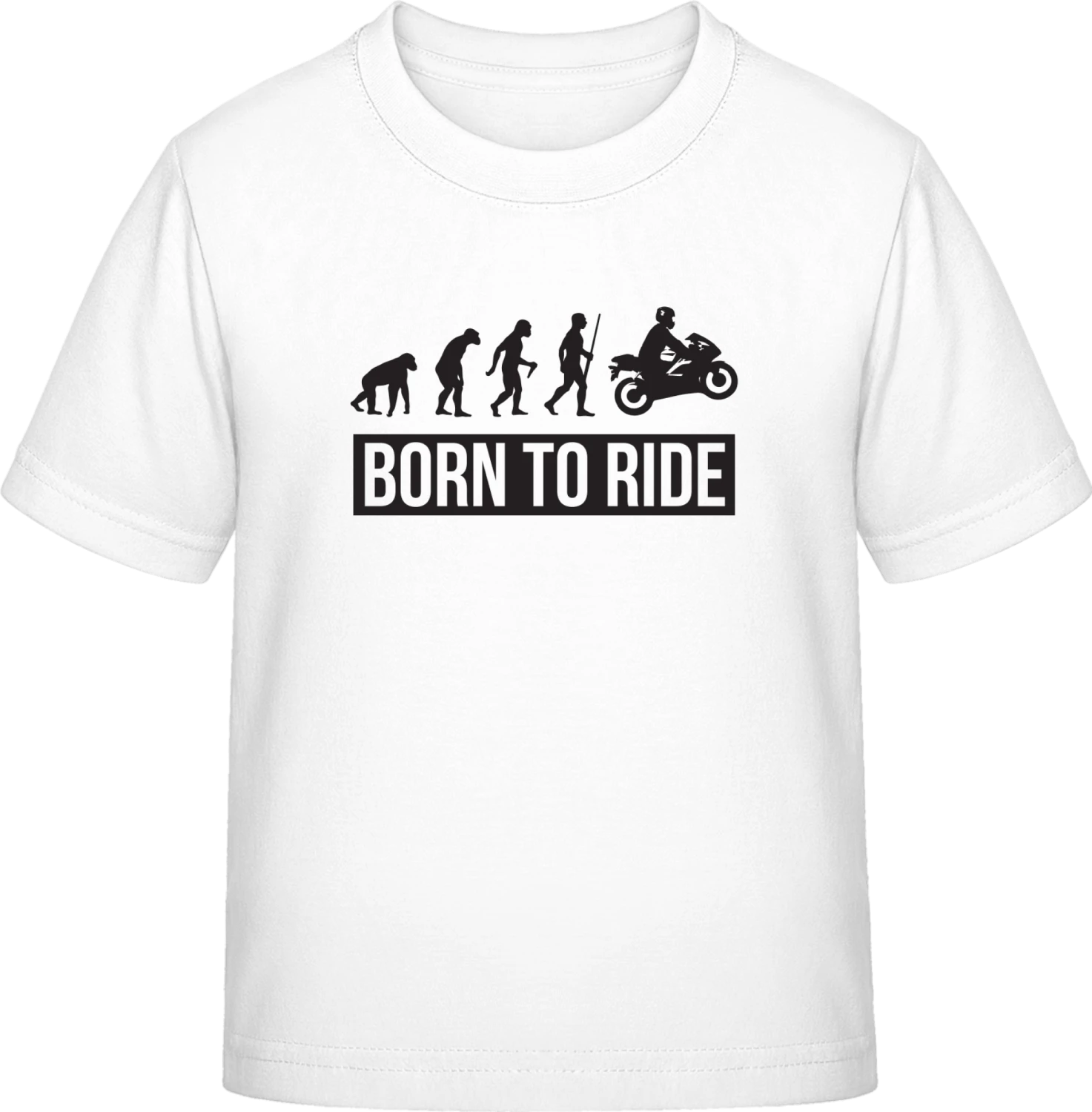 Born To Ride Motorbike - White Exact 190 Kids - Front