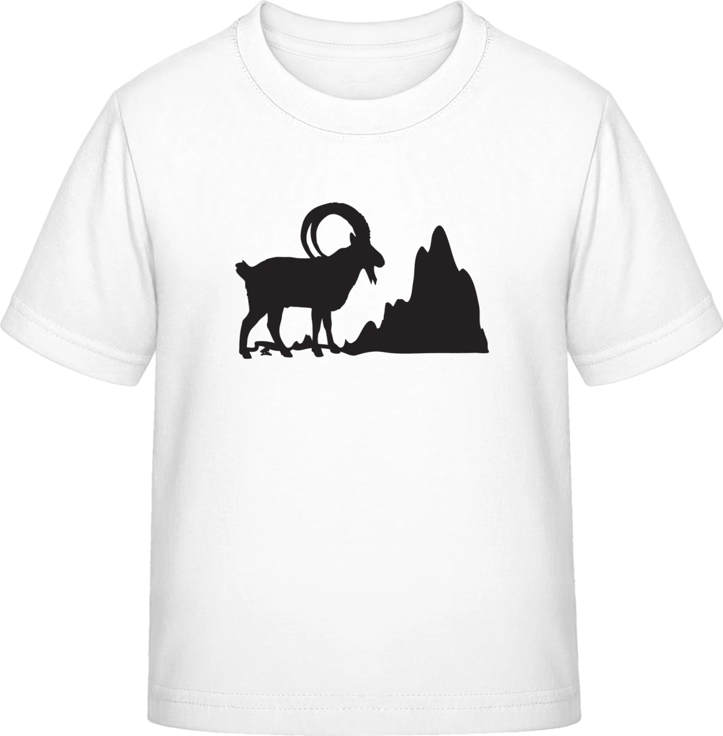 Capricorn And Mountain - White Exact 190 Kids - Front