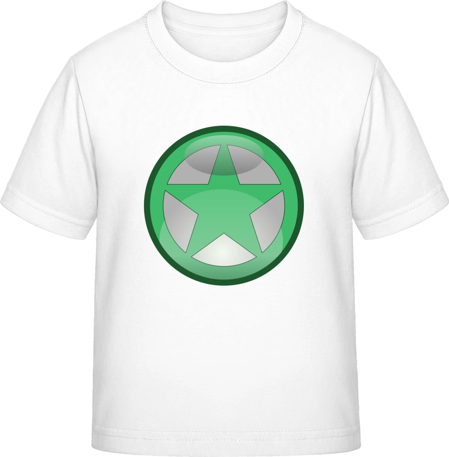 Superhero Star Symbol Logo - White Exact 190 Kids - Front