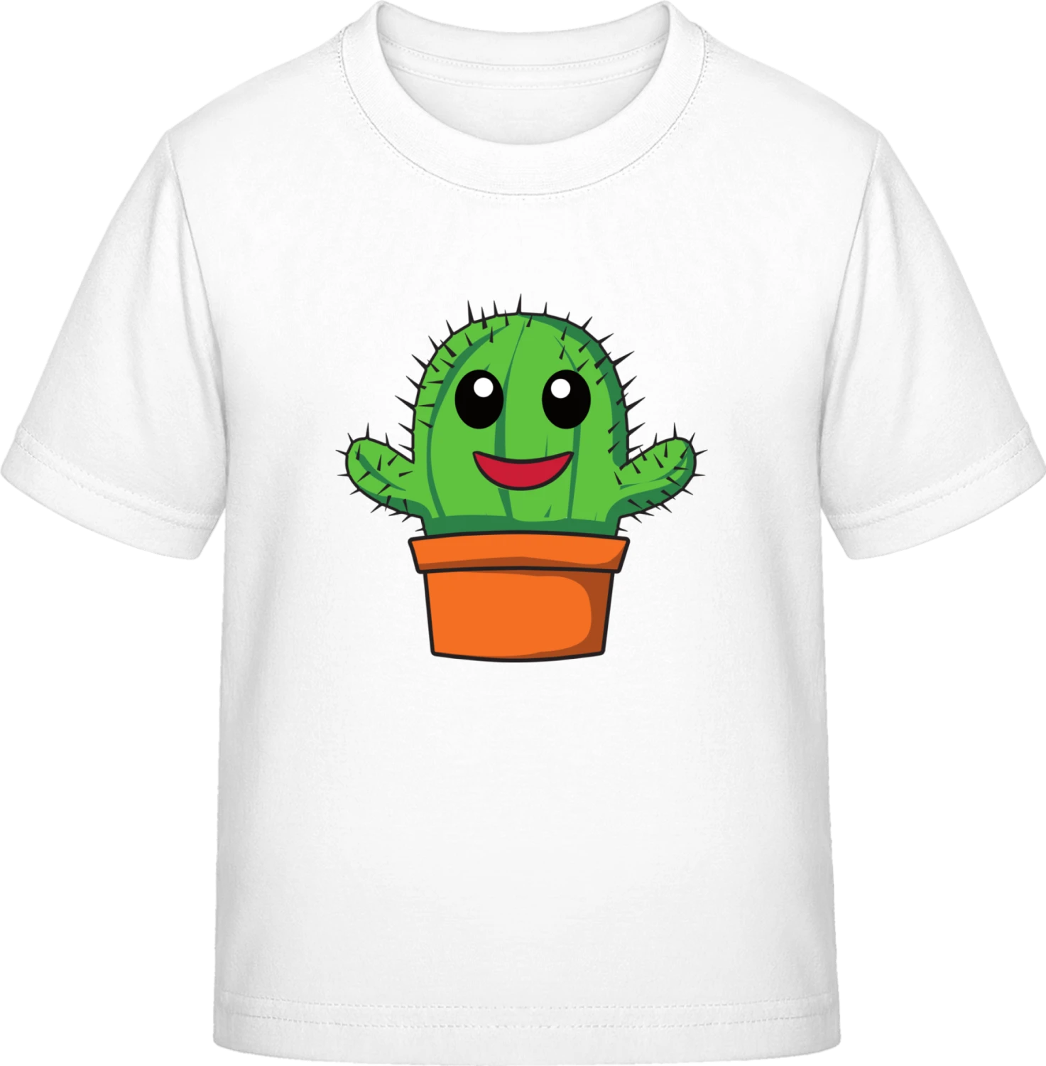 Cute Cactus Comic - White Exact 190 Kids - Front