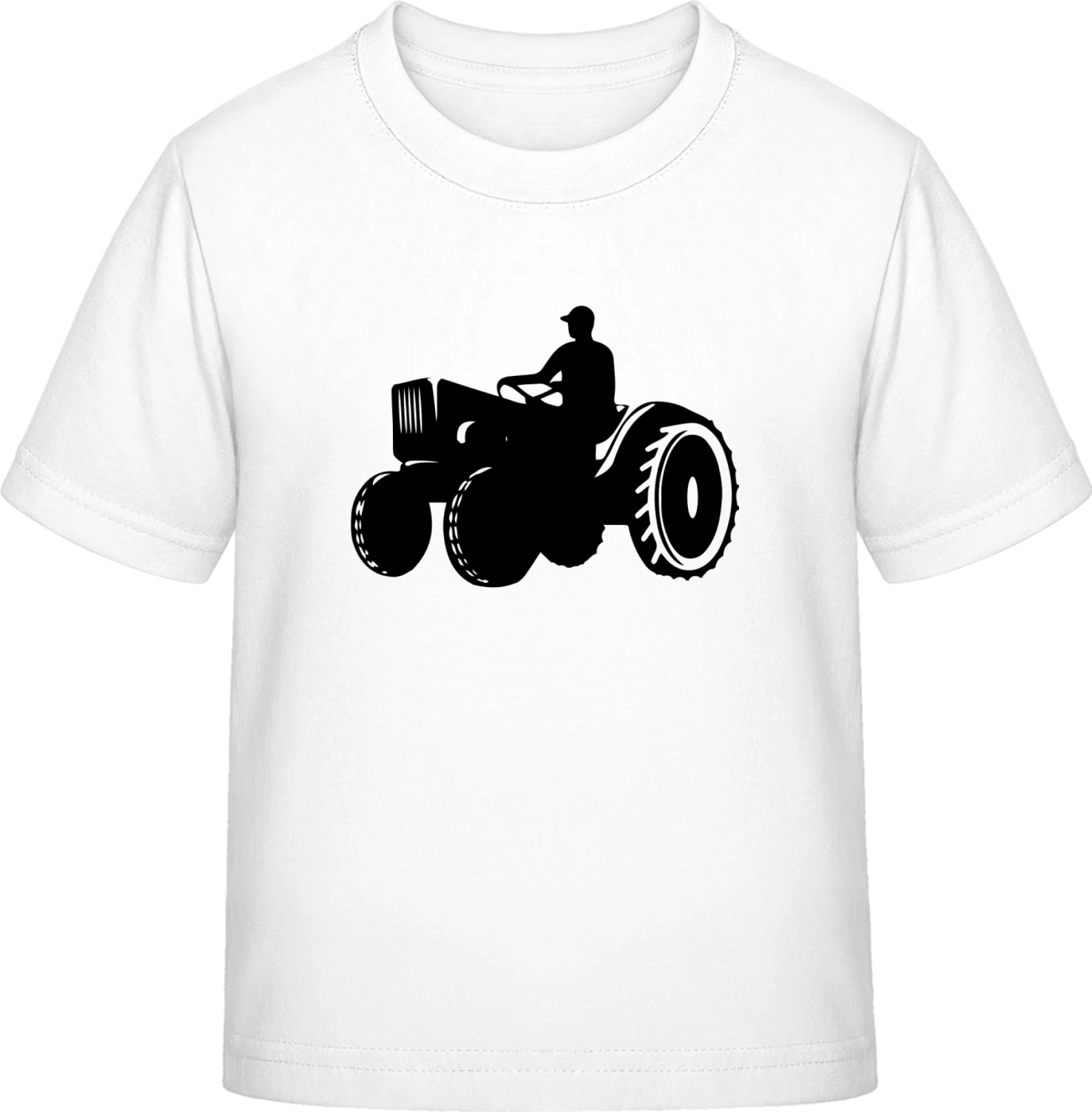 Farmer With Tractor - White Exact 190 Kids - Front