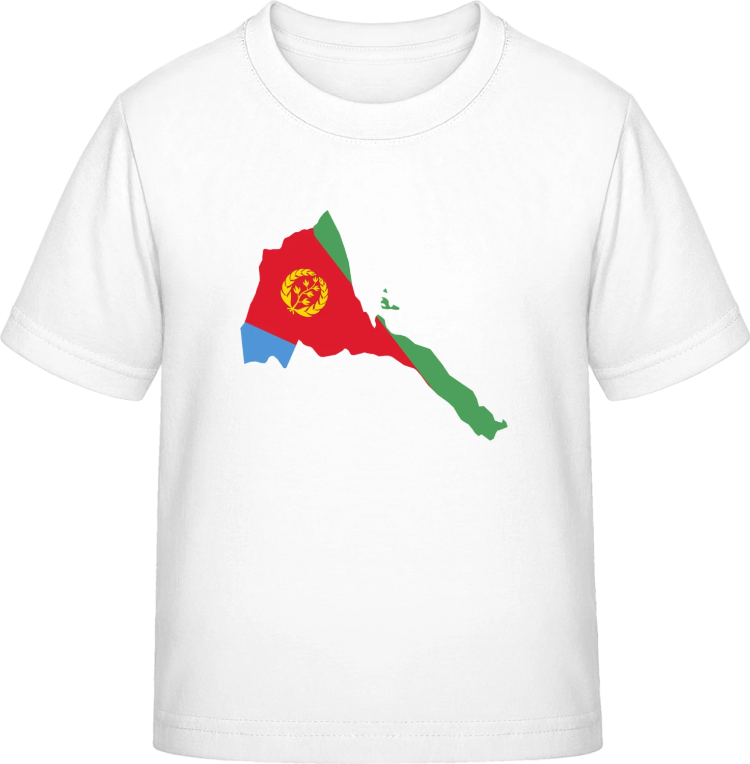 Eritrea Map - White Exact 190 Kids - Front