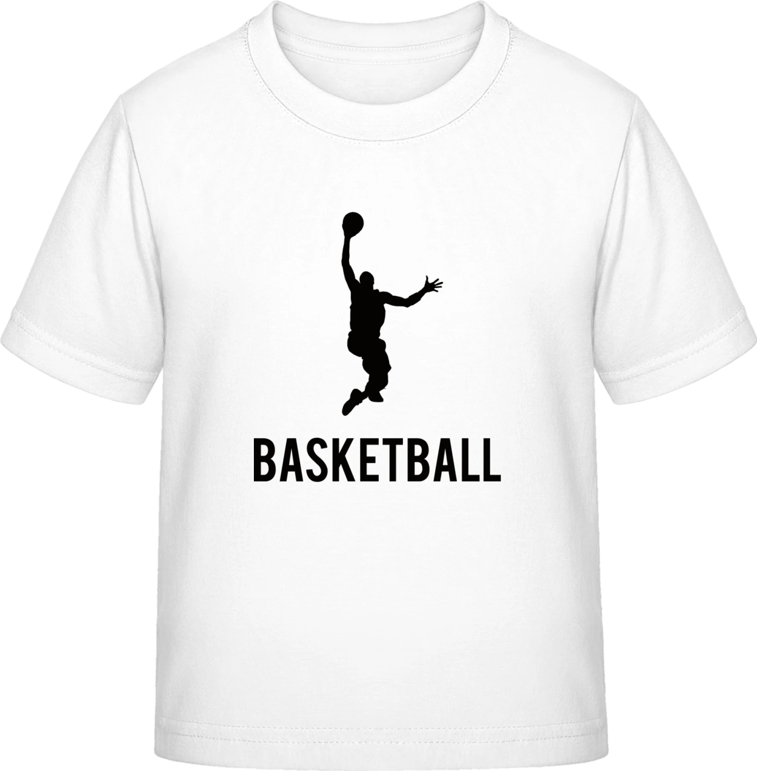 Basketball Dunk Silhouette - White Exact 190 Kids - Front