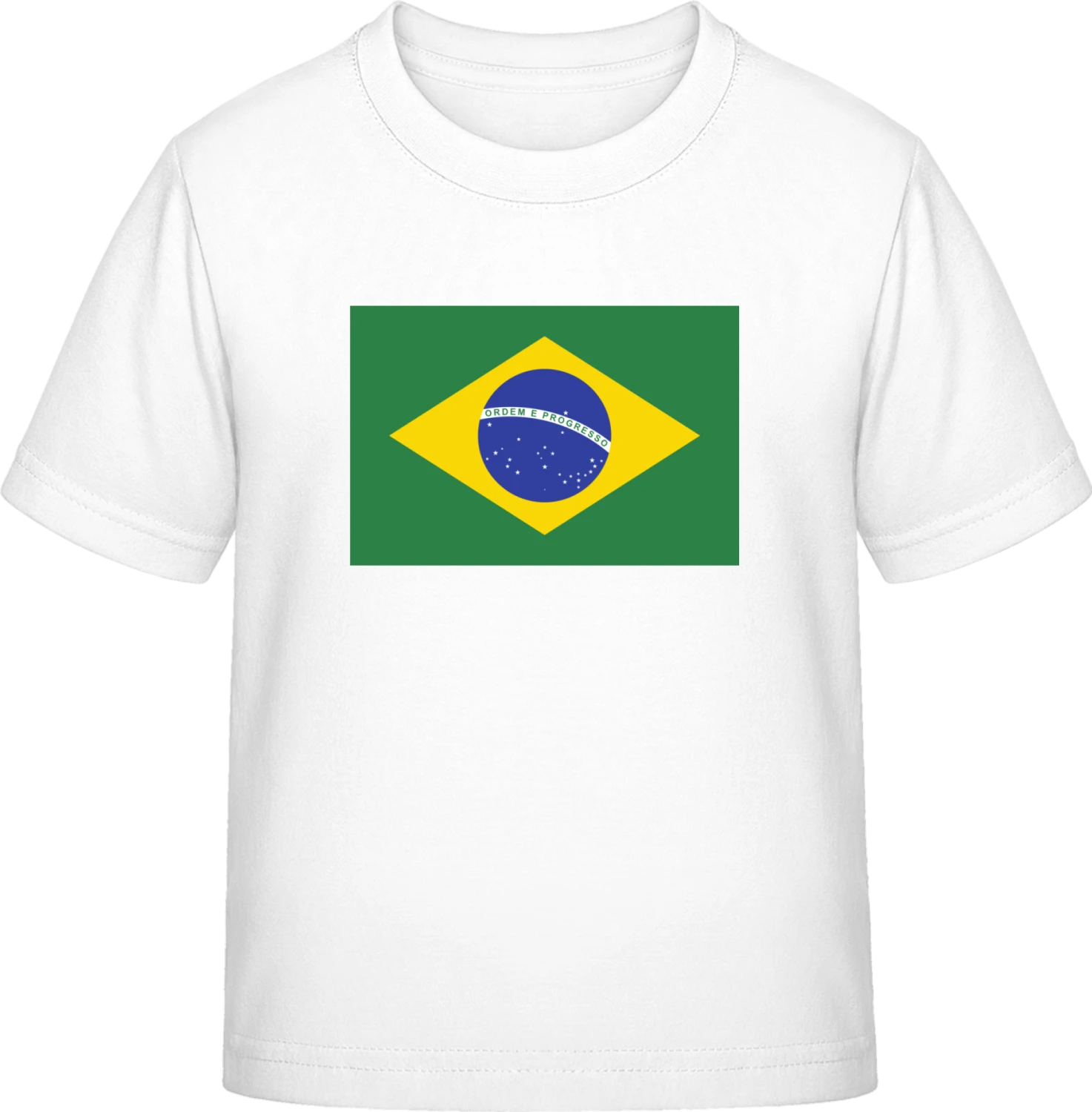 Brazil Flag - White Exact 190 Kids - Front