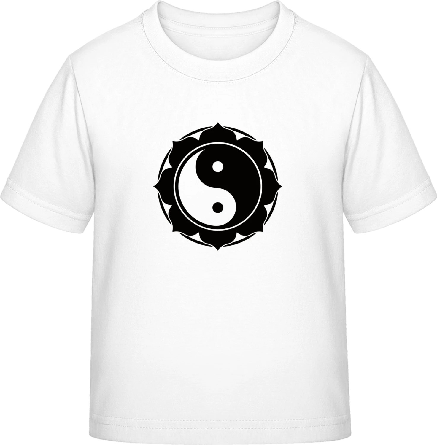 Yin And Yang Flower - White Exact 190 Kids - Front