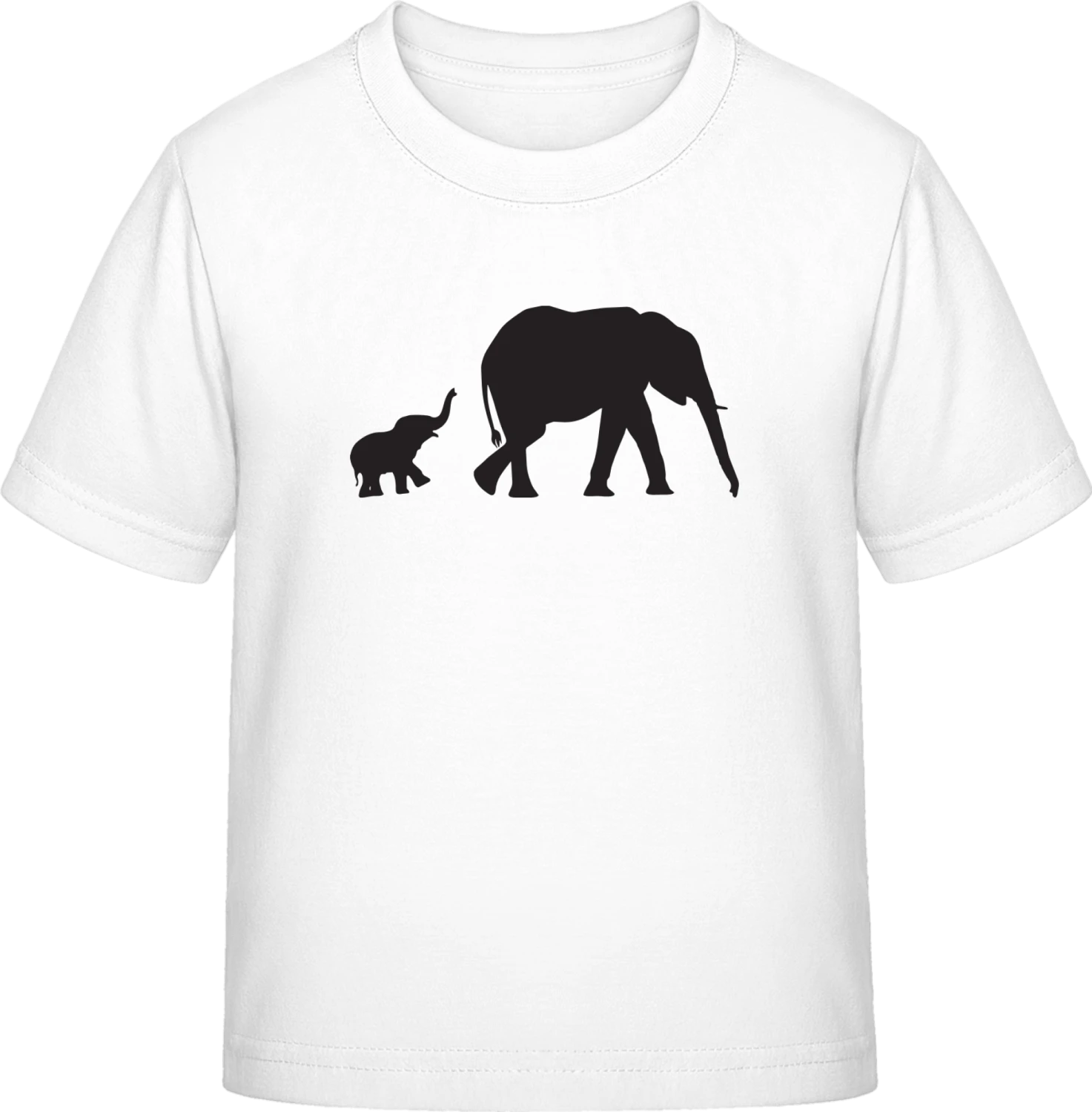 Elephants Illustration - White Exact 190 Kids - Front