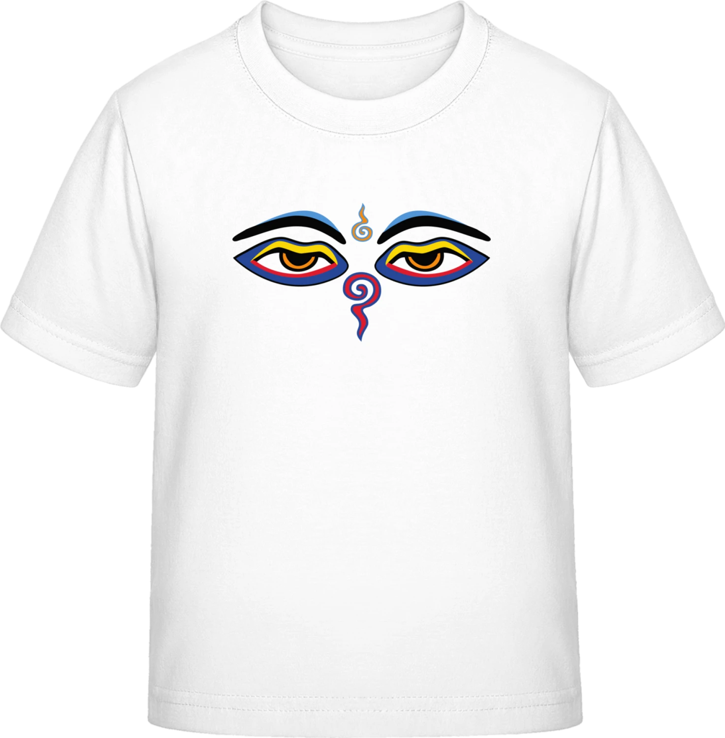 Eyes of Buddha Symbol - White Exact 190 Kids - Front