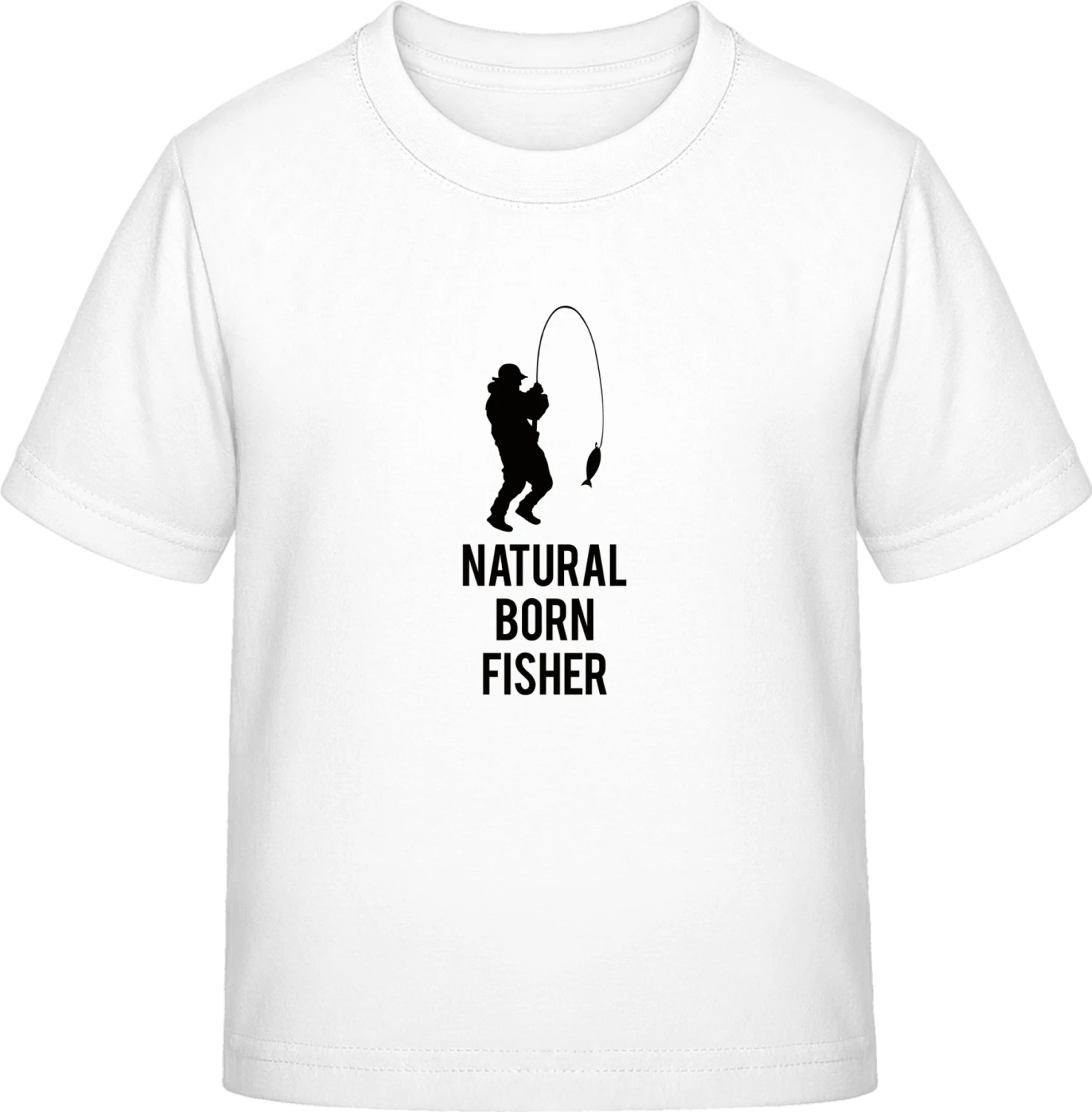 Natural Born Fisher - White Exact 190 Kids - Front