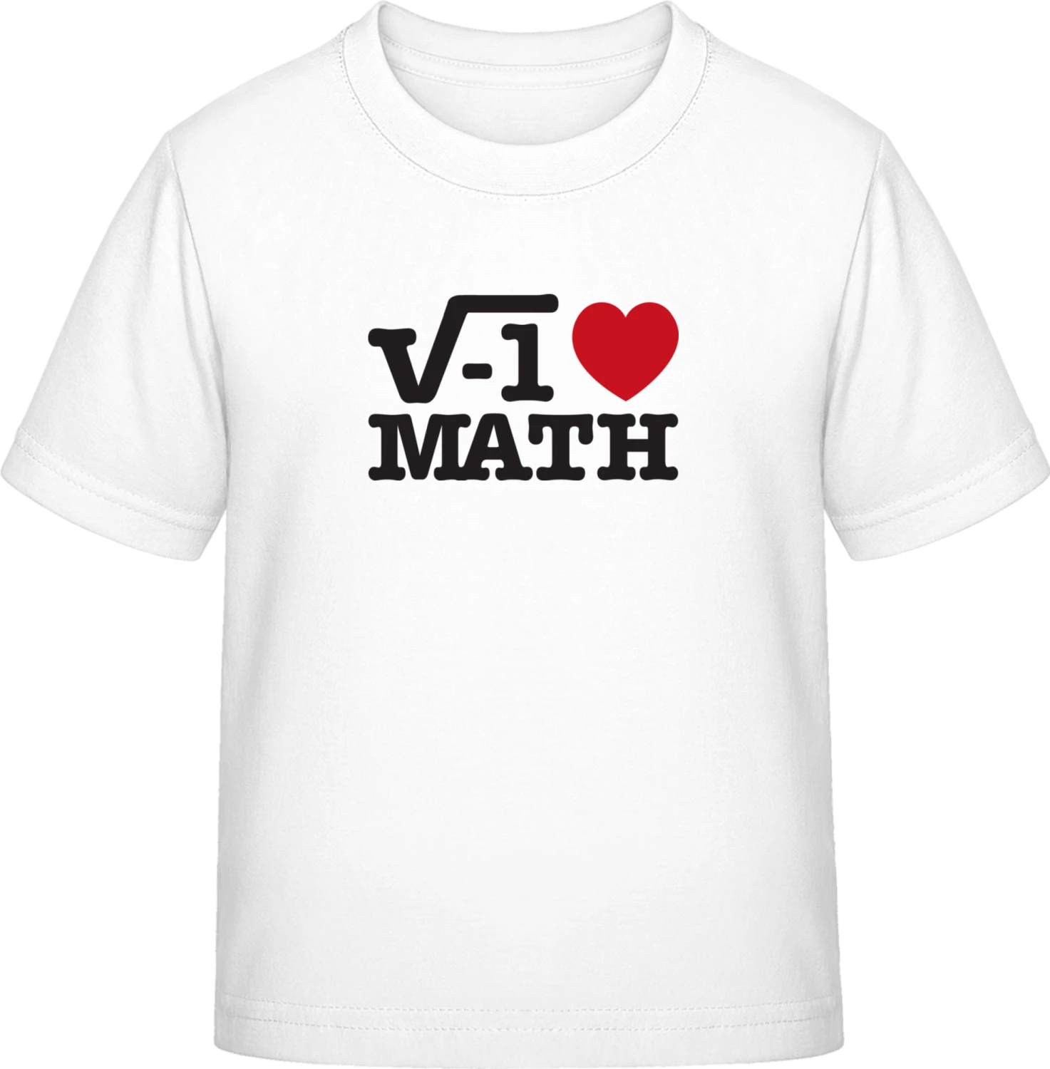 I Love Math - White Exact 190 Kids - Front