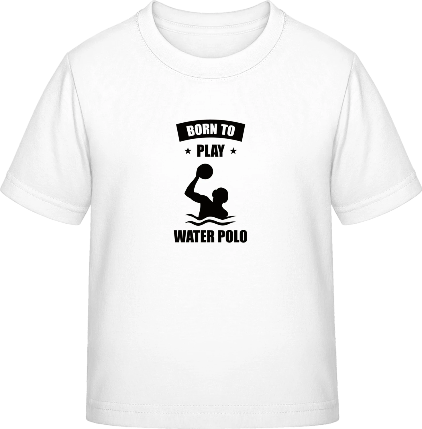 Born To Play Water Polo - White Exact 190 Kids - Front