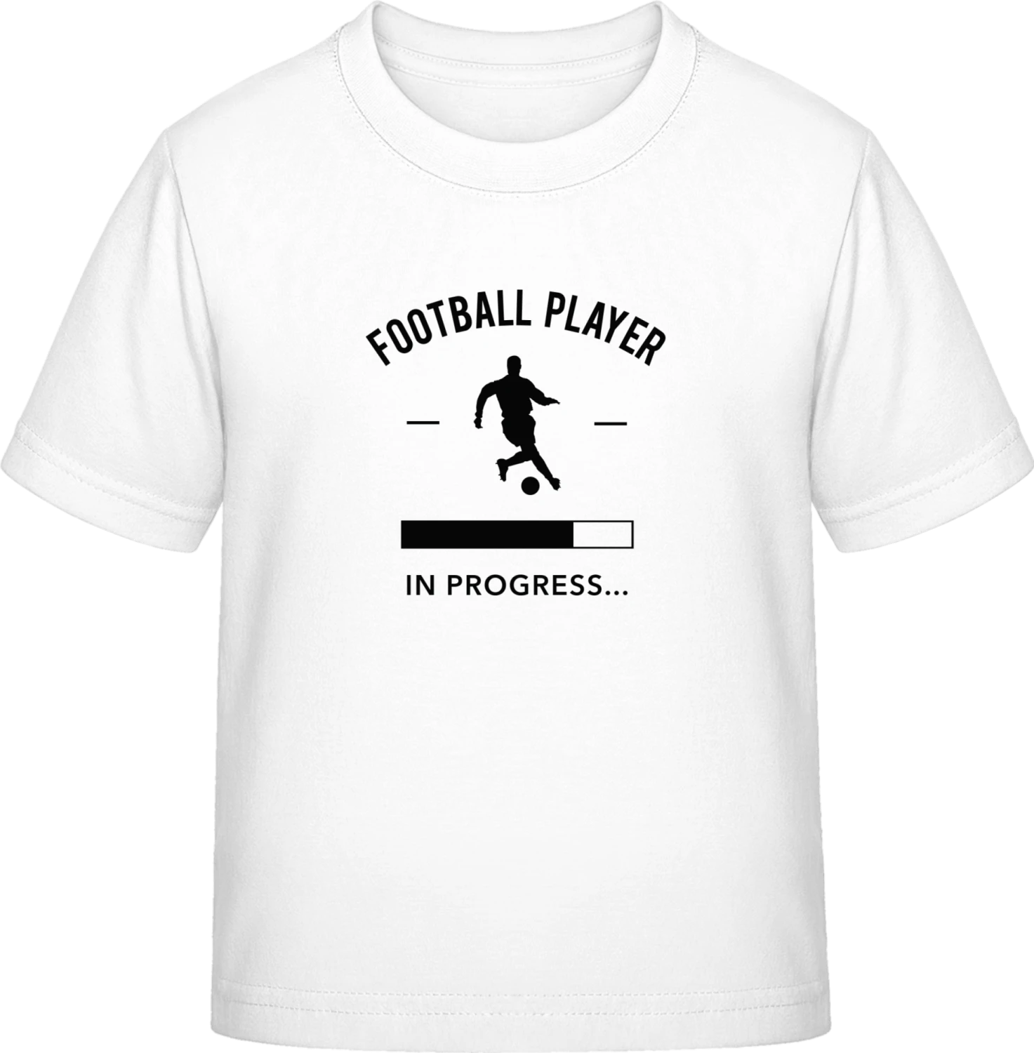 Football Player in Progress - White Exact 190 Kids - Front