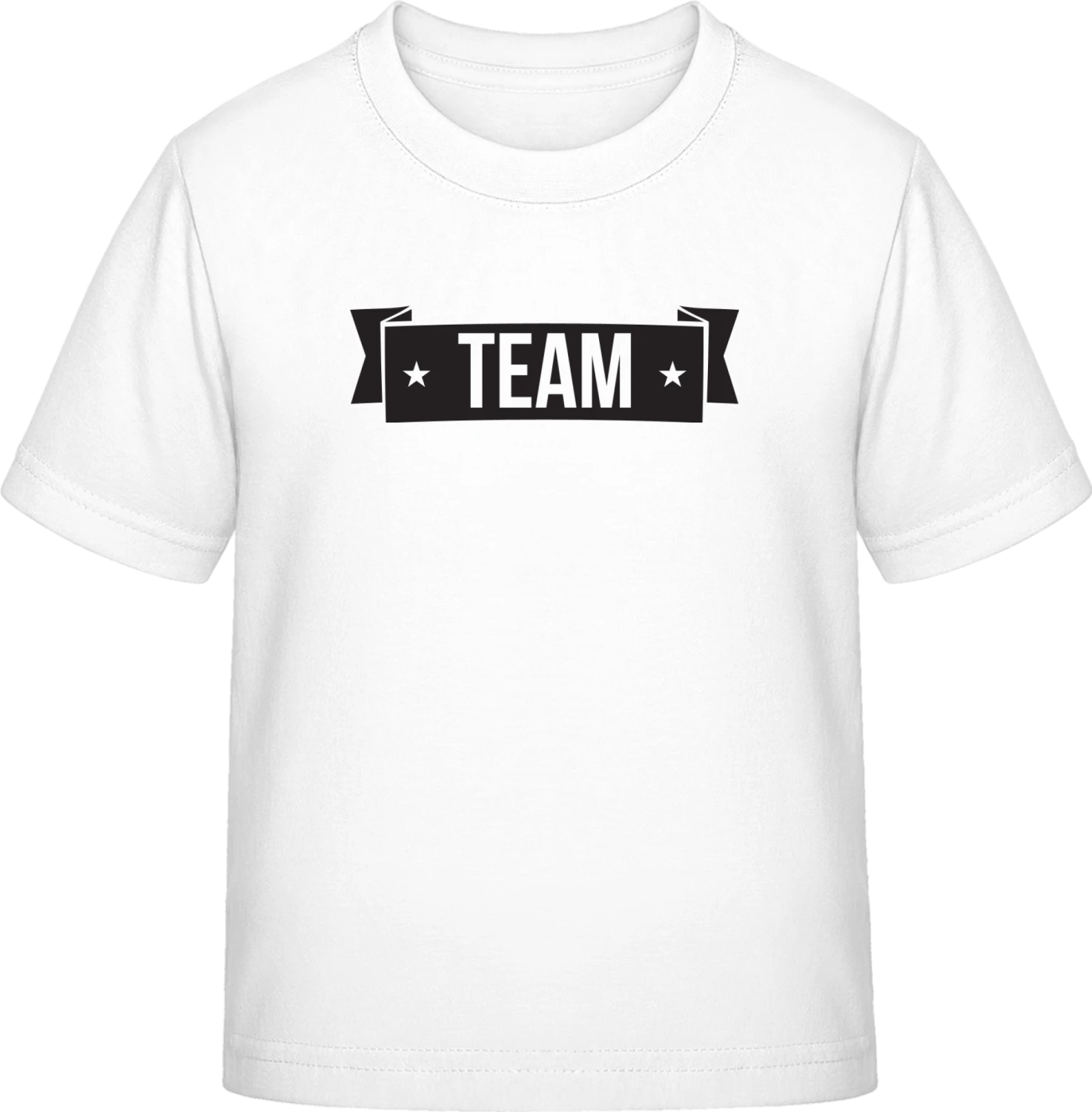 Team + YOUR TEXT - White Exact 190 Kids - Front