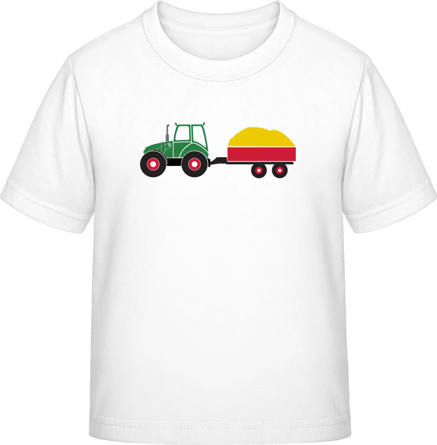 Tractor Illustration - White Exact 190 Kids - Front