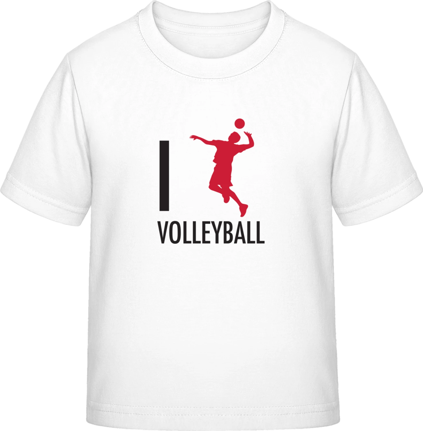 I Love Volleyball - White Exact 190 Kids - Front