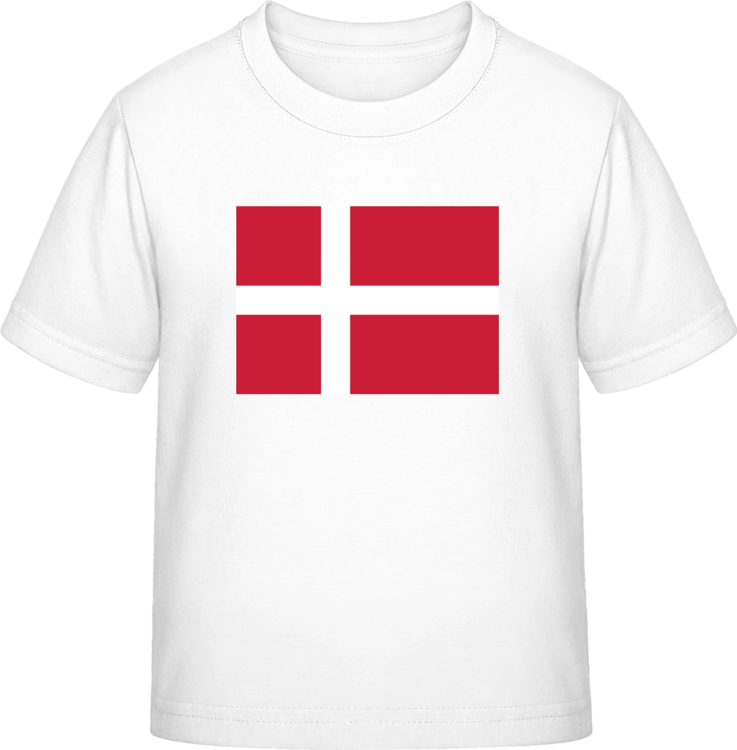 Denmark Flag Classic - White Exact 190 Kids - Front