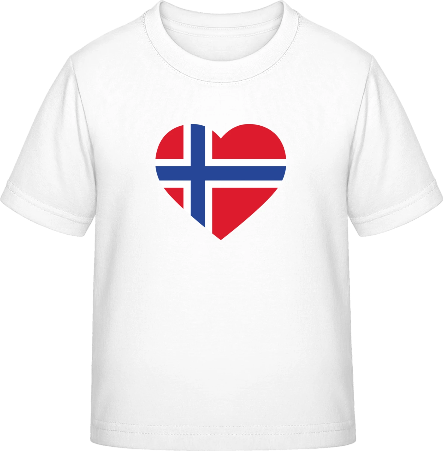 Norway Heart Flag - White Exact 190 Kids - Front