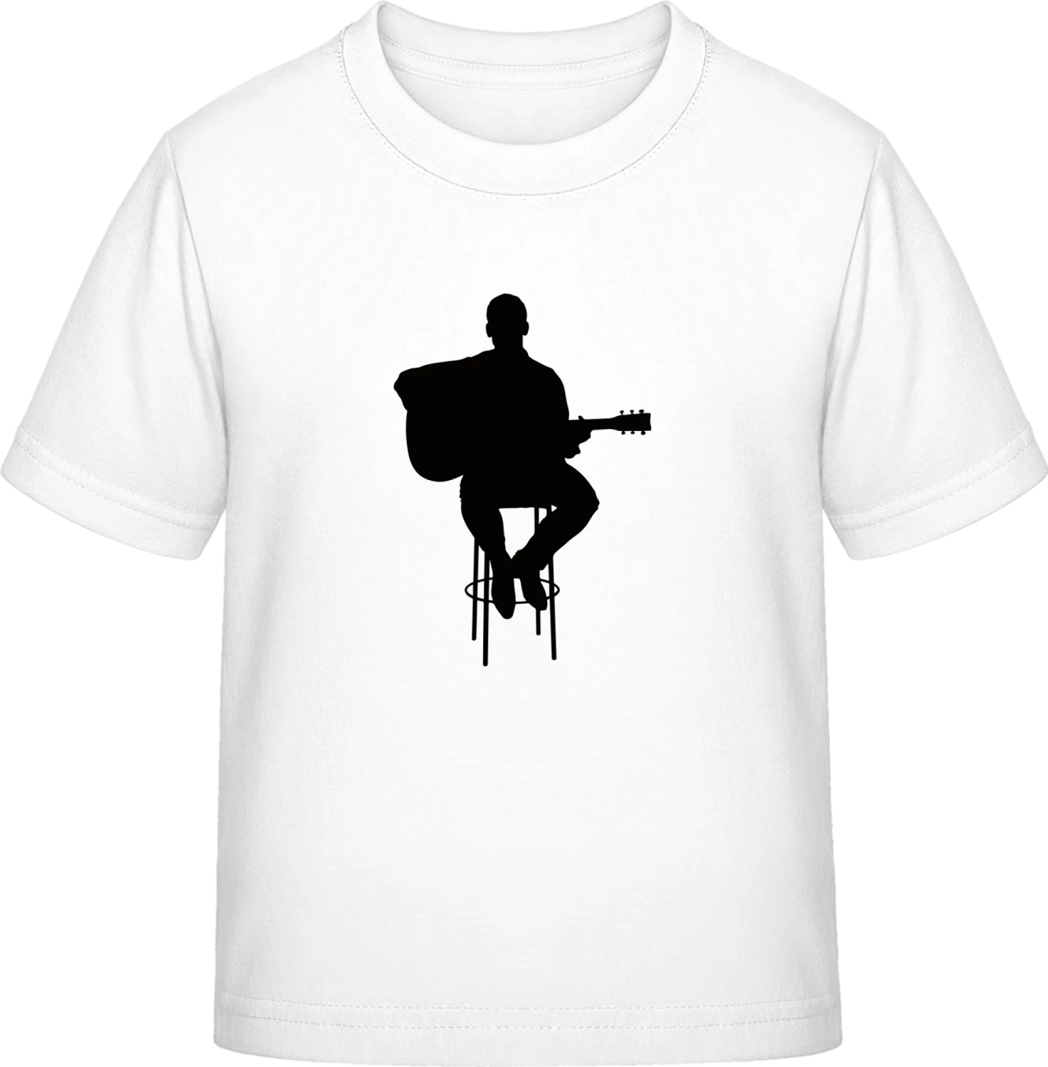 Sitting Guitarist - White Exact 190 Kids - Front