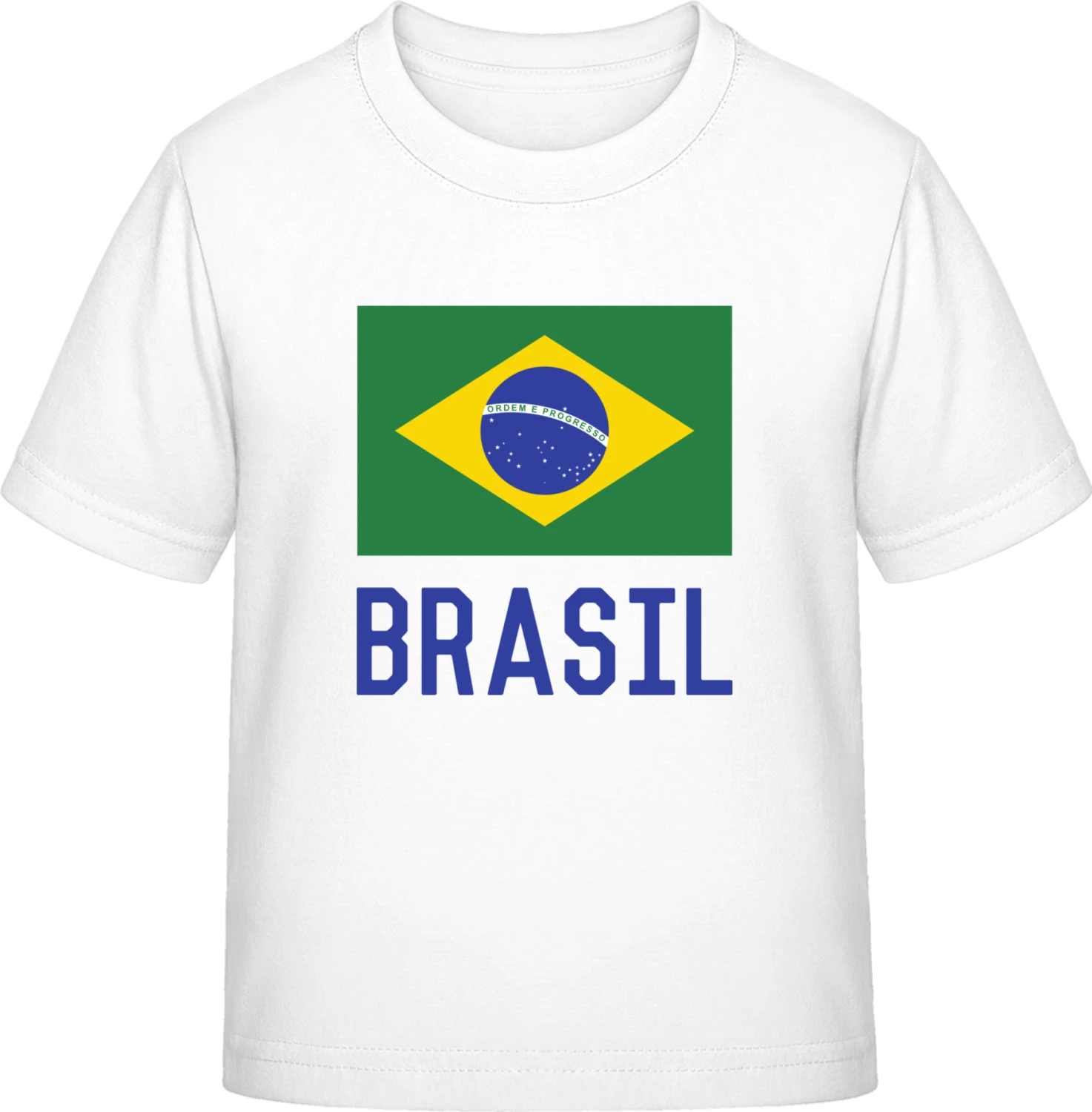 Brasilian Flag - White Exact 190 Kids - Front