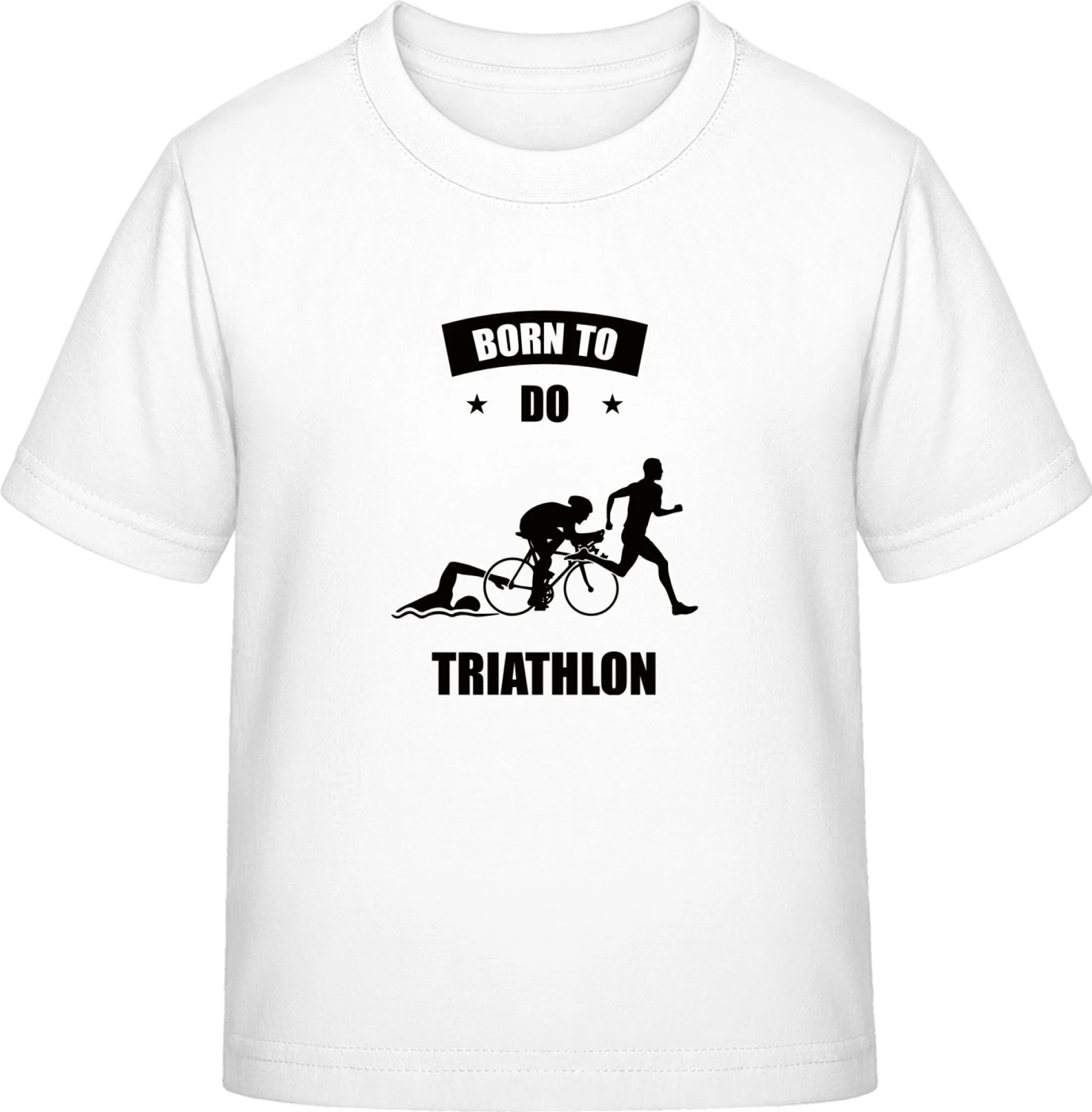 Born To Do Triathlon - White Exact 190 Kids - Front