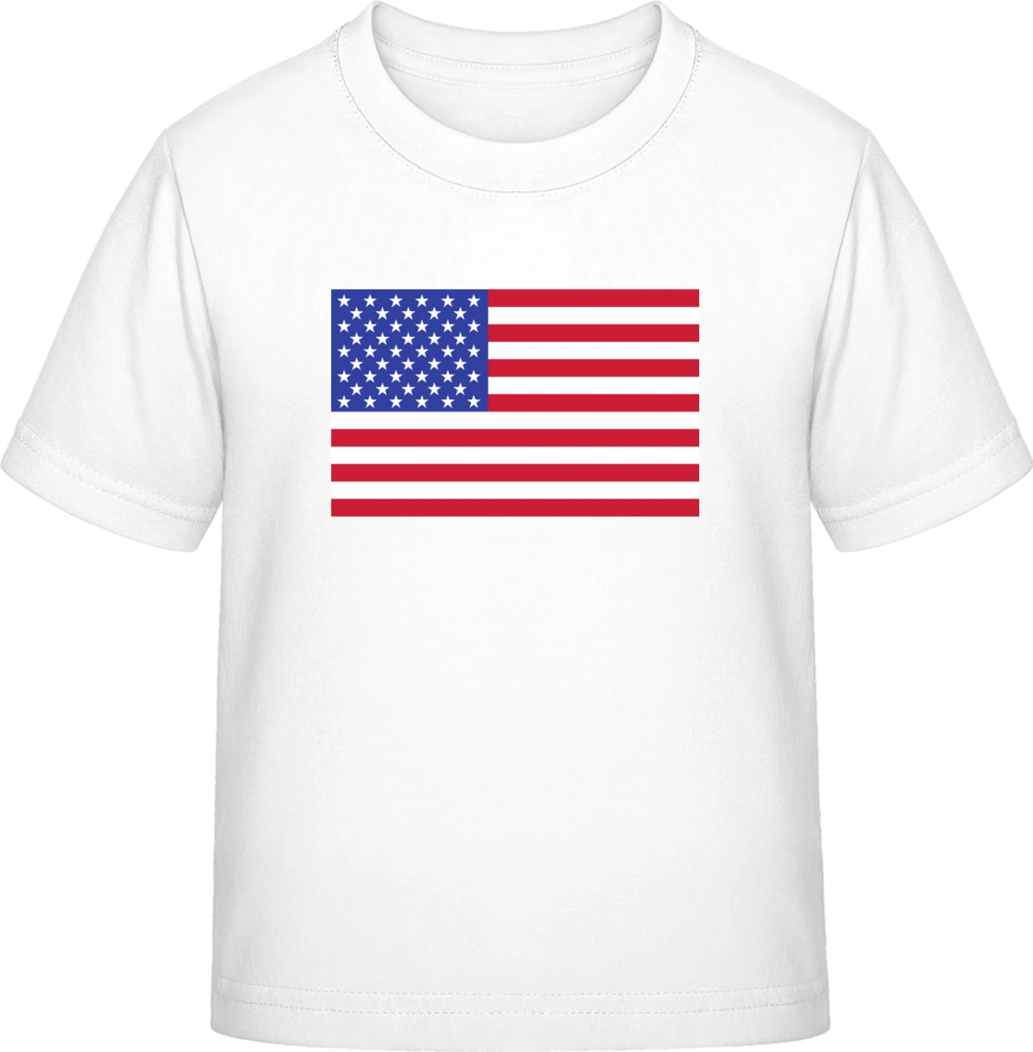 USA Flag - White Exact 190 Kids - Front