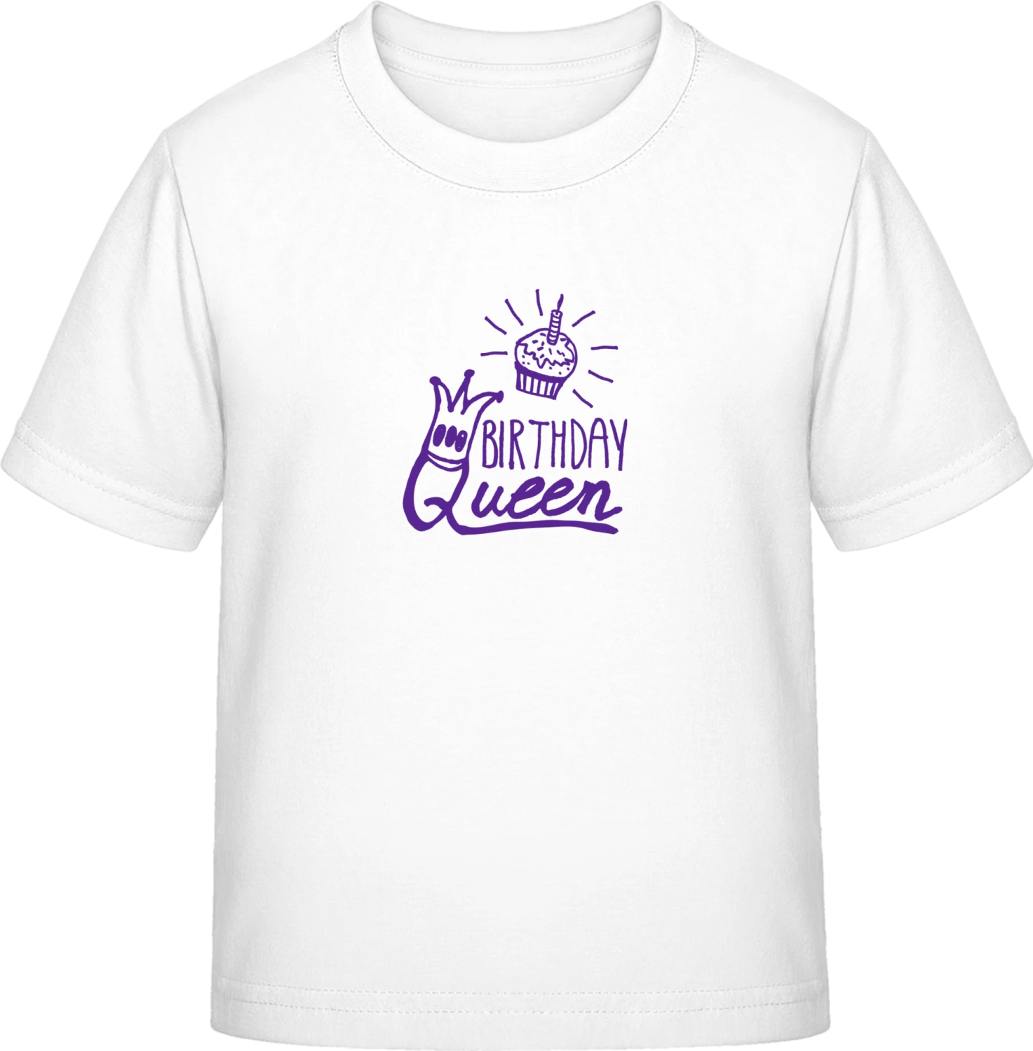 Birthday Queen - White Exact 190 Kids - Front