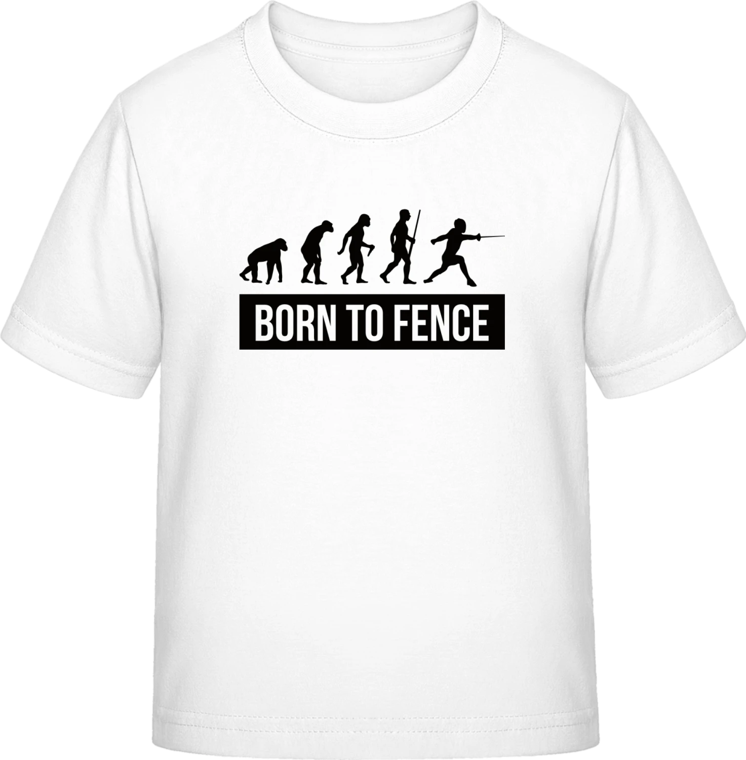 Born To Fence - White Exact 190 Kids - Front