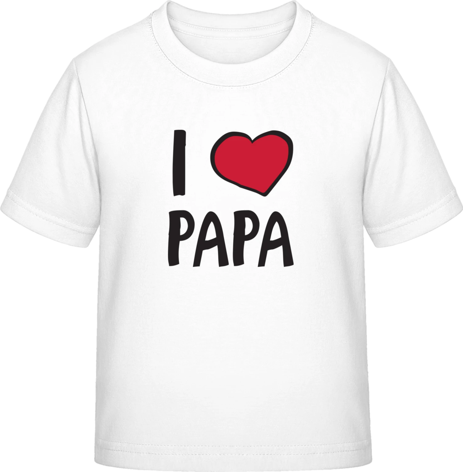 I Heart Papa - White Exact 190 Kids - Front