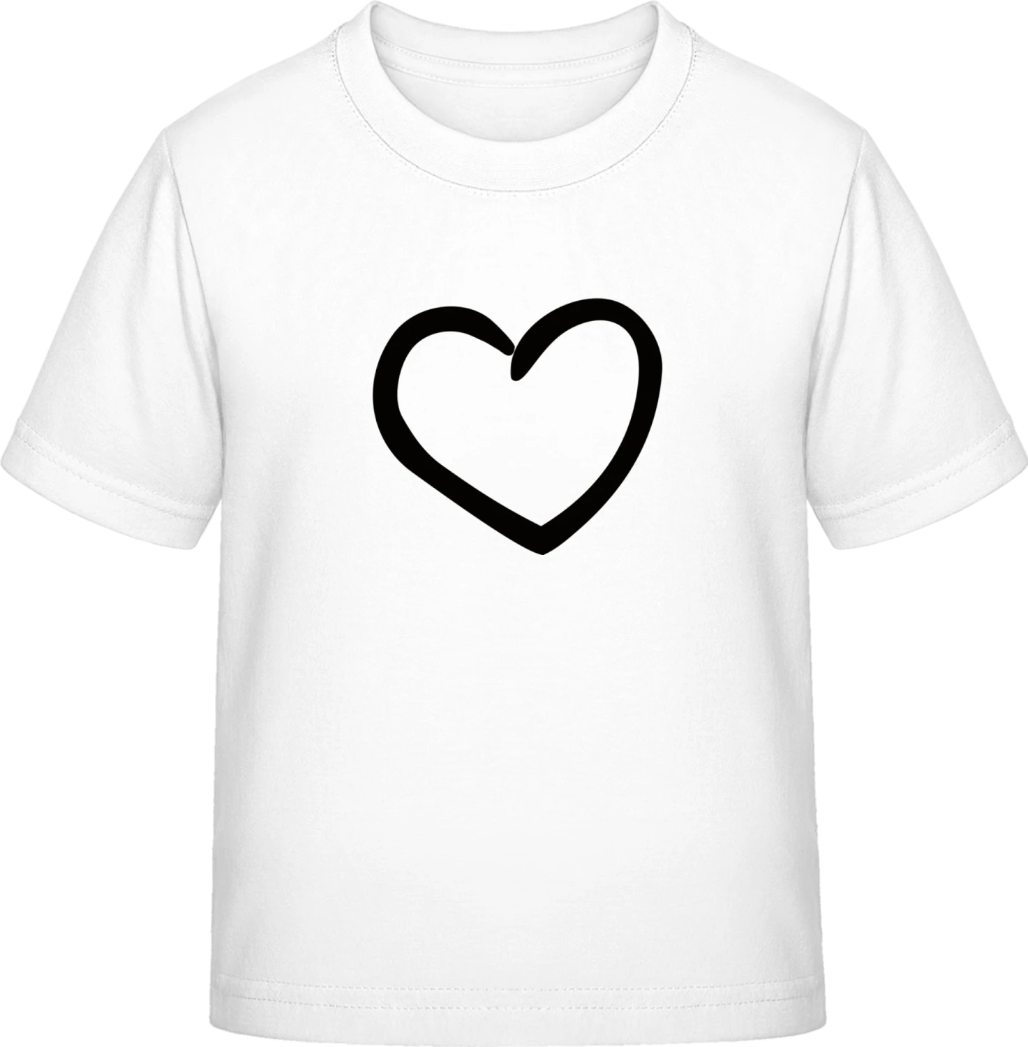 Heart Illustration - White Exact 190 Kids - Front