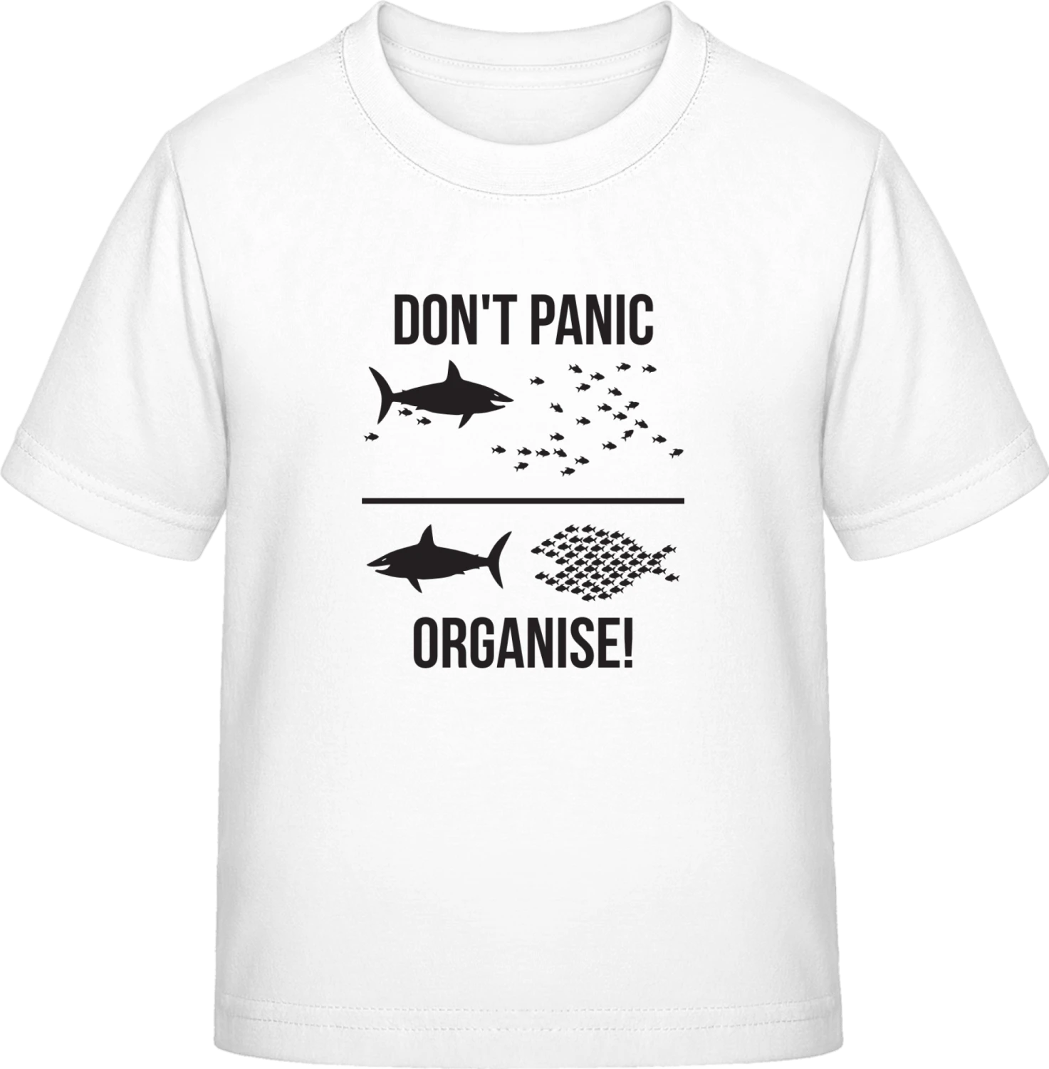 Don't Panic Organise - White Exact 190 Kids - Front