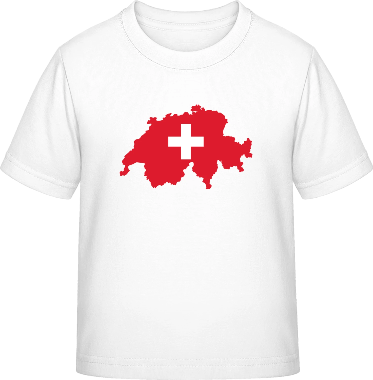 Schweiz Karte und Kreuz - White Exact 190 Kids - Front