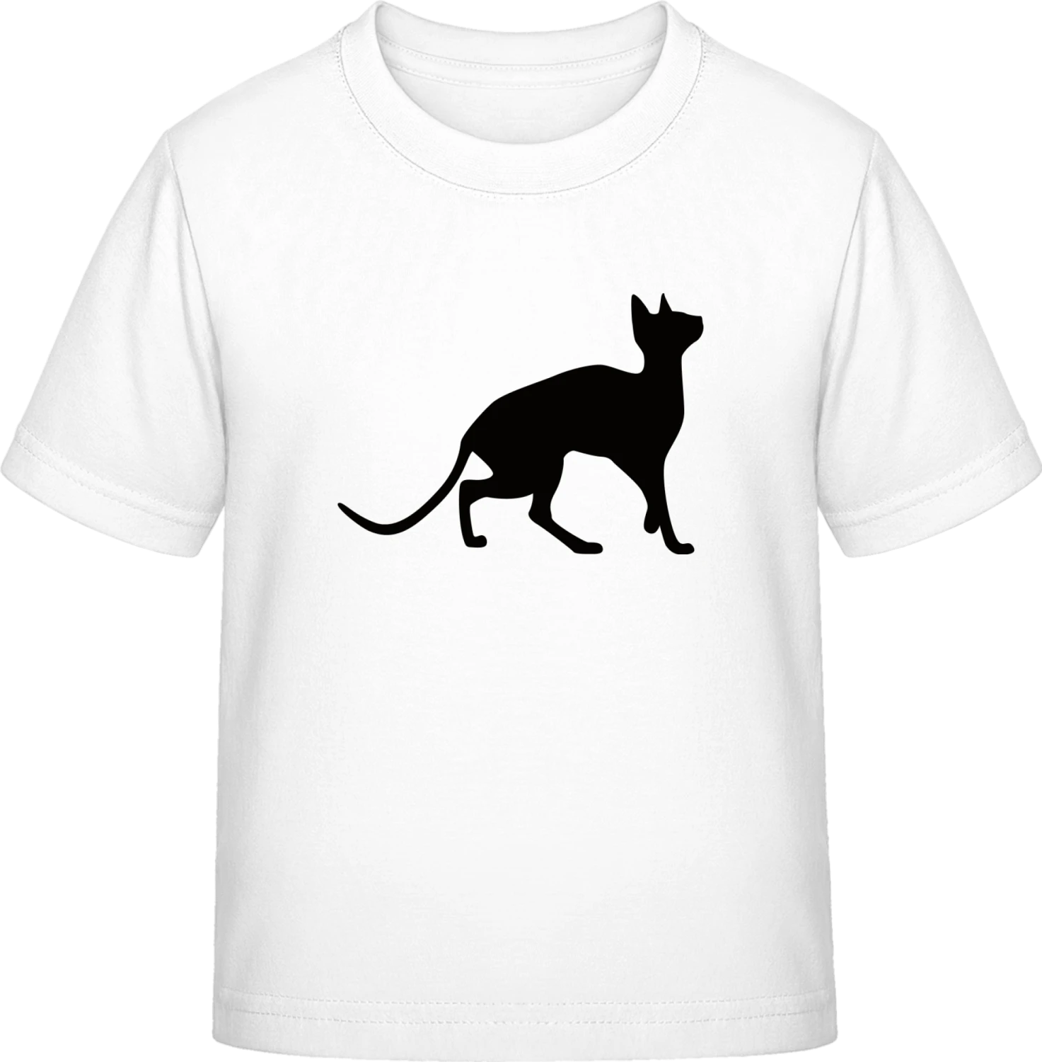 Sphynx Cat Silhouette - White Exact 190 Kids - Front