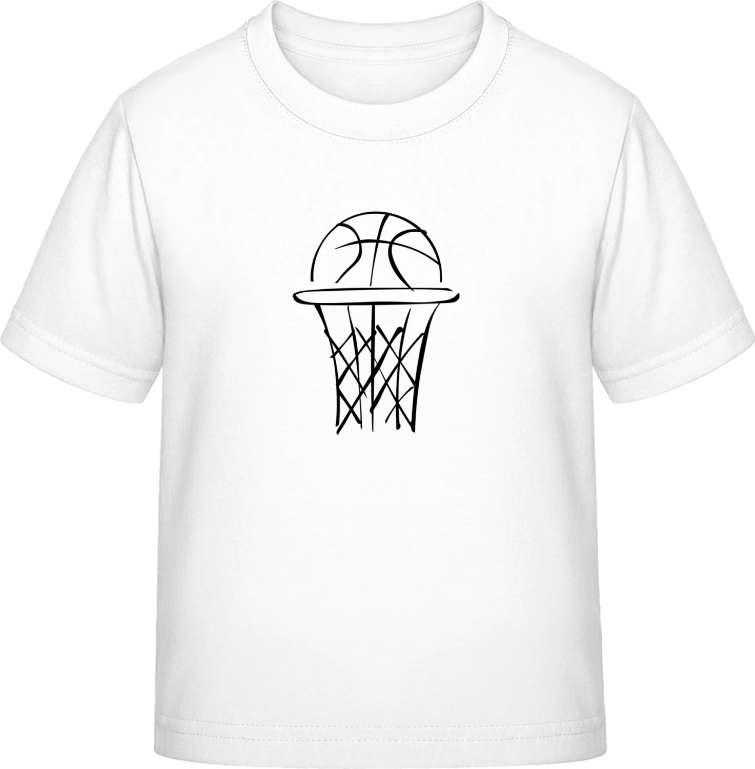 Basketball Scribble  - White Exact 190 Kids - Front