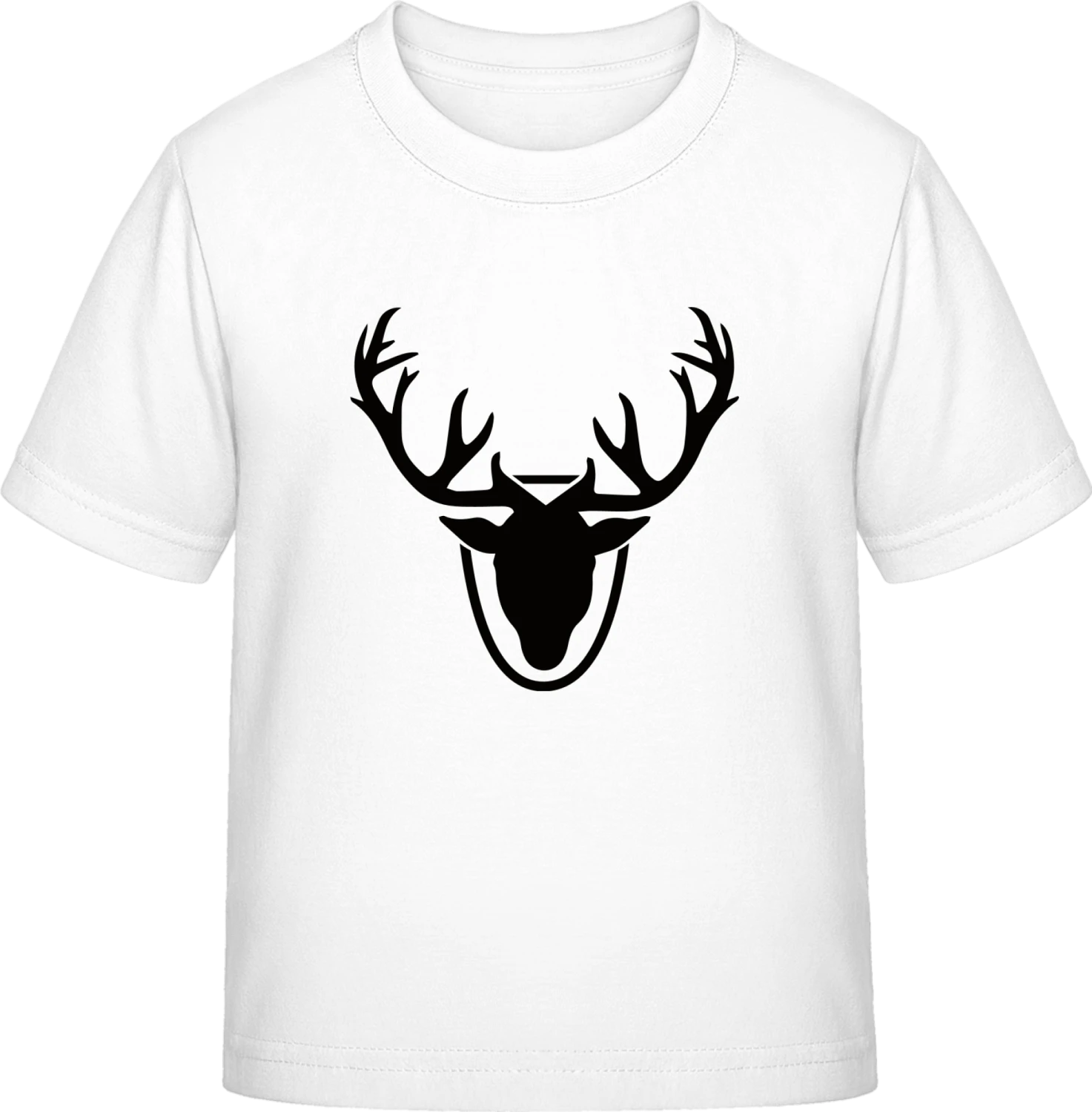 Antlers Trophy Silhouette - White Exact 190 Kids - Front