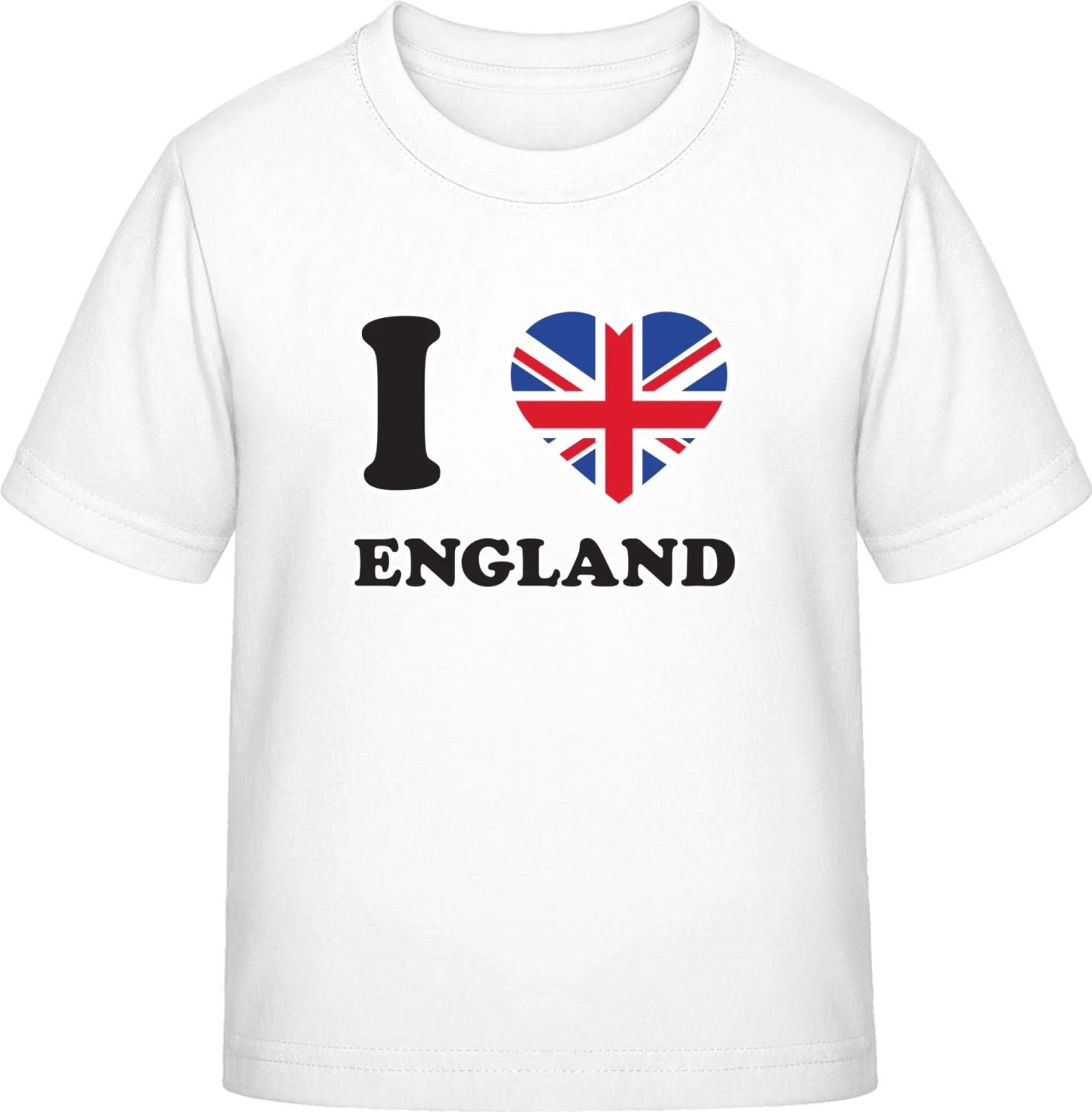 I Love England - White Exact 190 Kids - Front