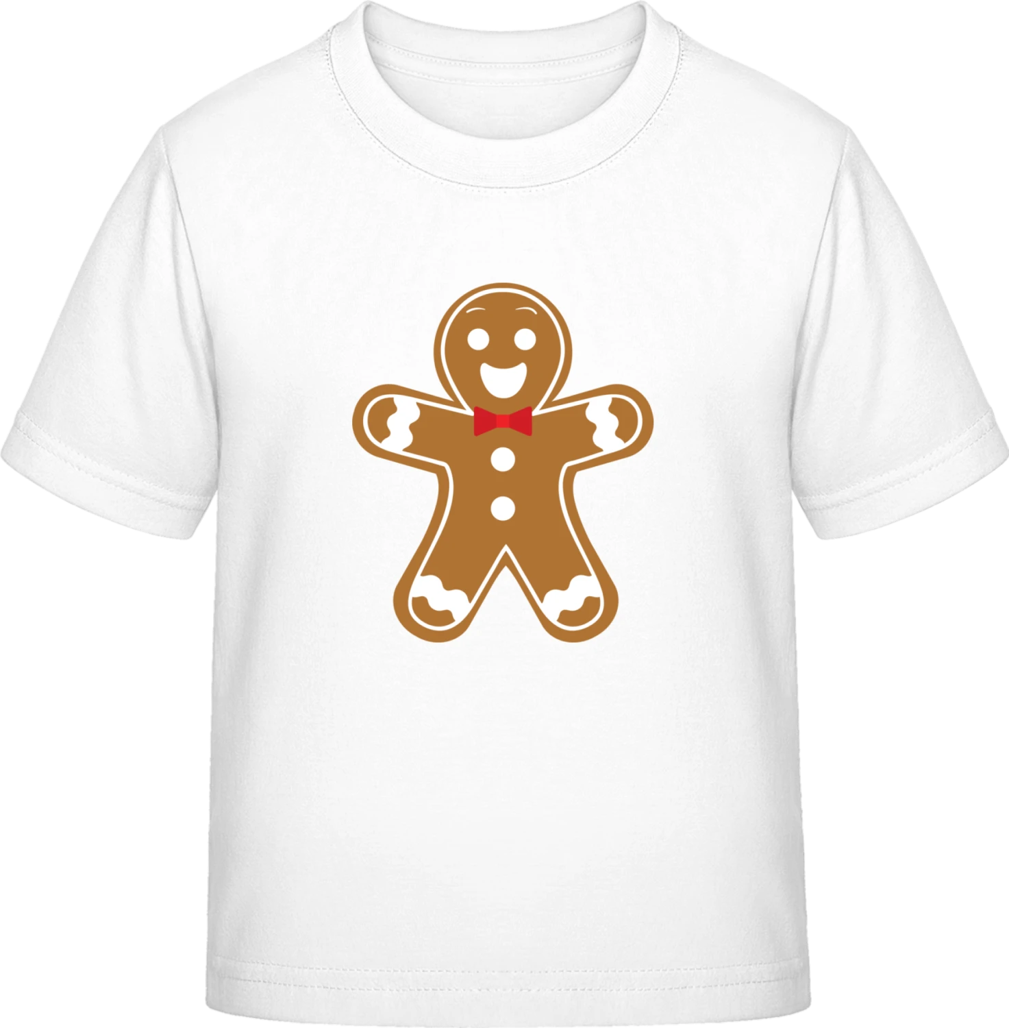 Happy Gingerbread Man - White Exact 190 Kids - Front