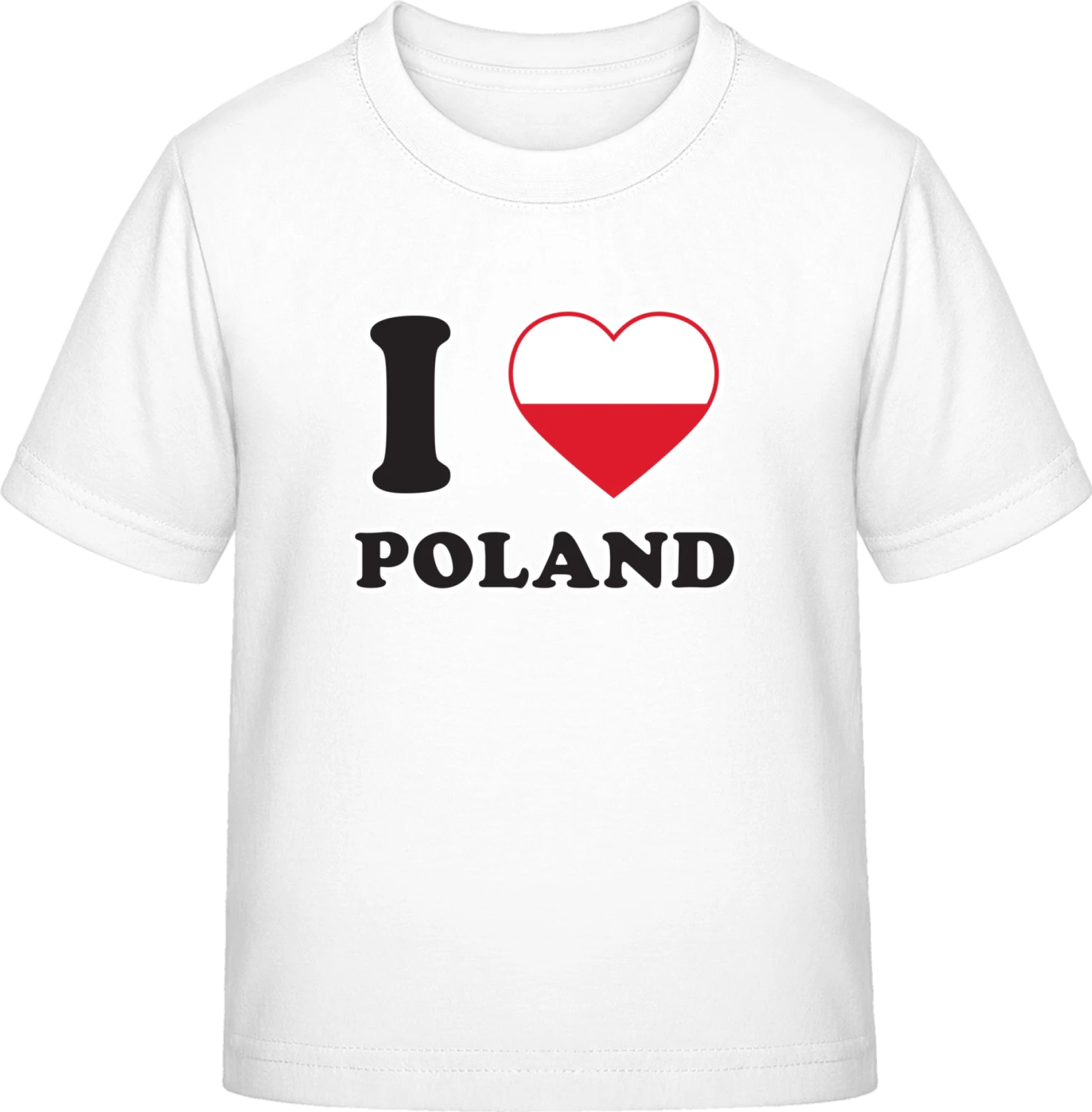 I Love Poland - White Exact 190 Kids - Front