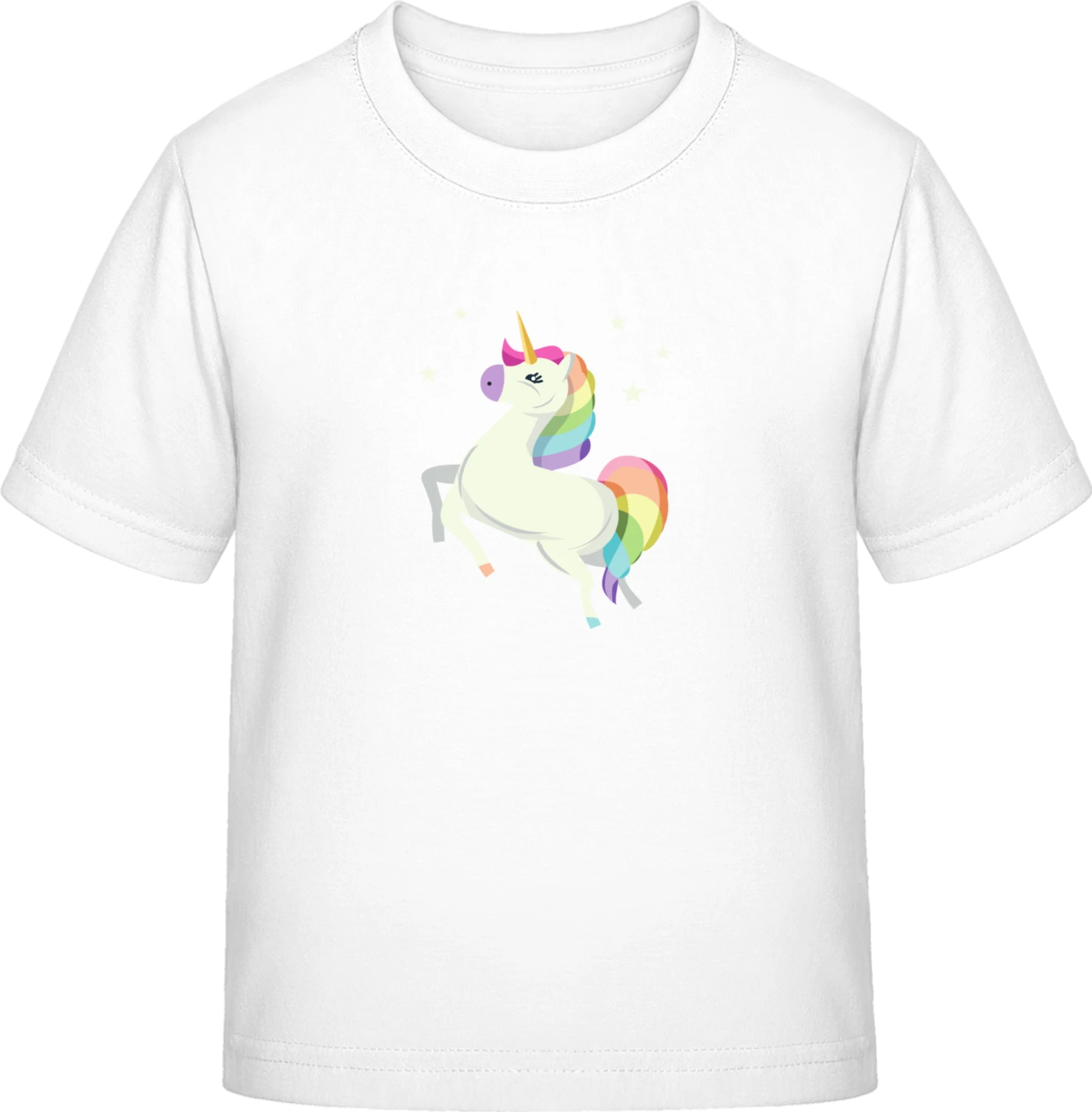 Unicorn With Stars - White Exact 190 Kids - Front