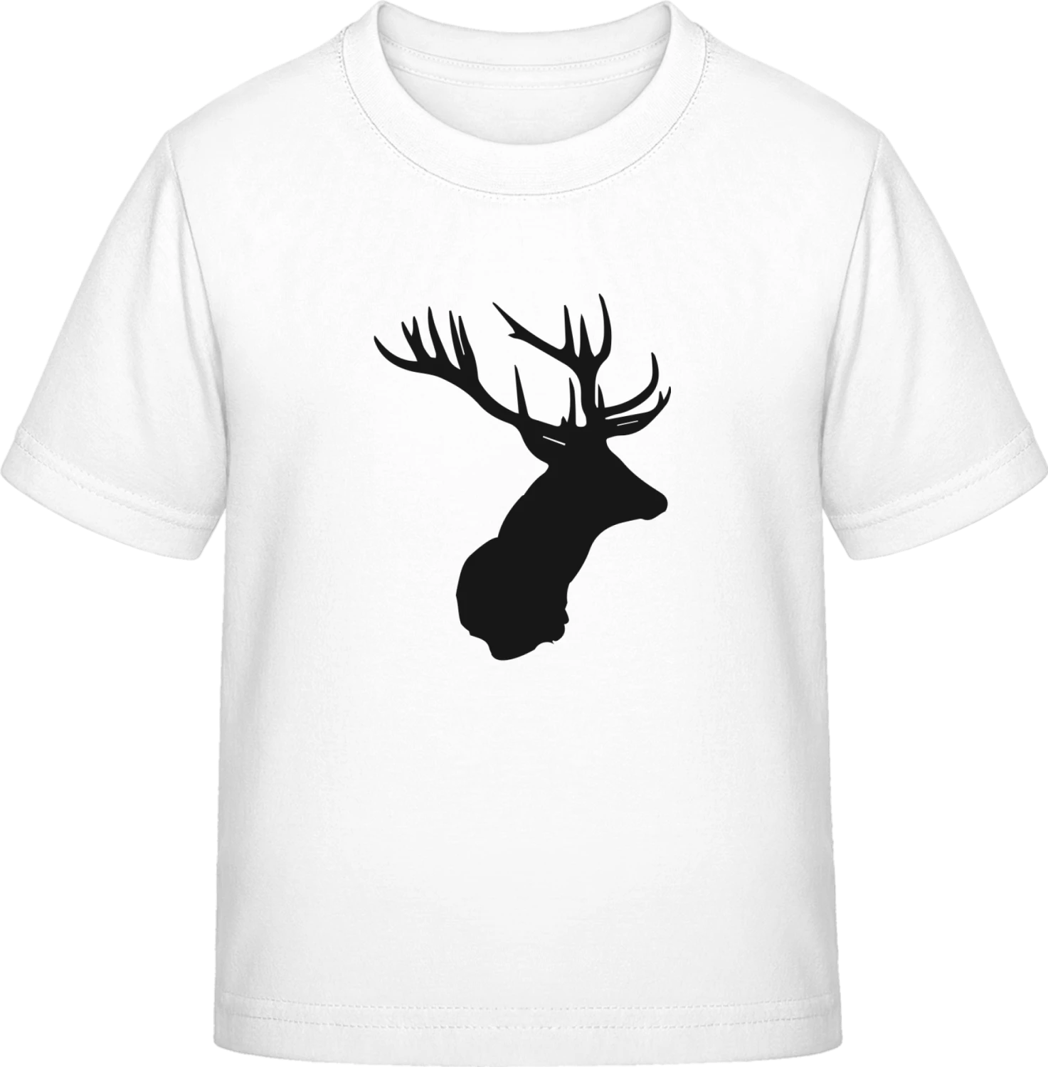 Majestic Deer Head - White Exact 190 Kids - Front