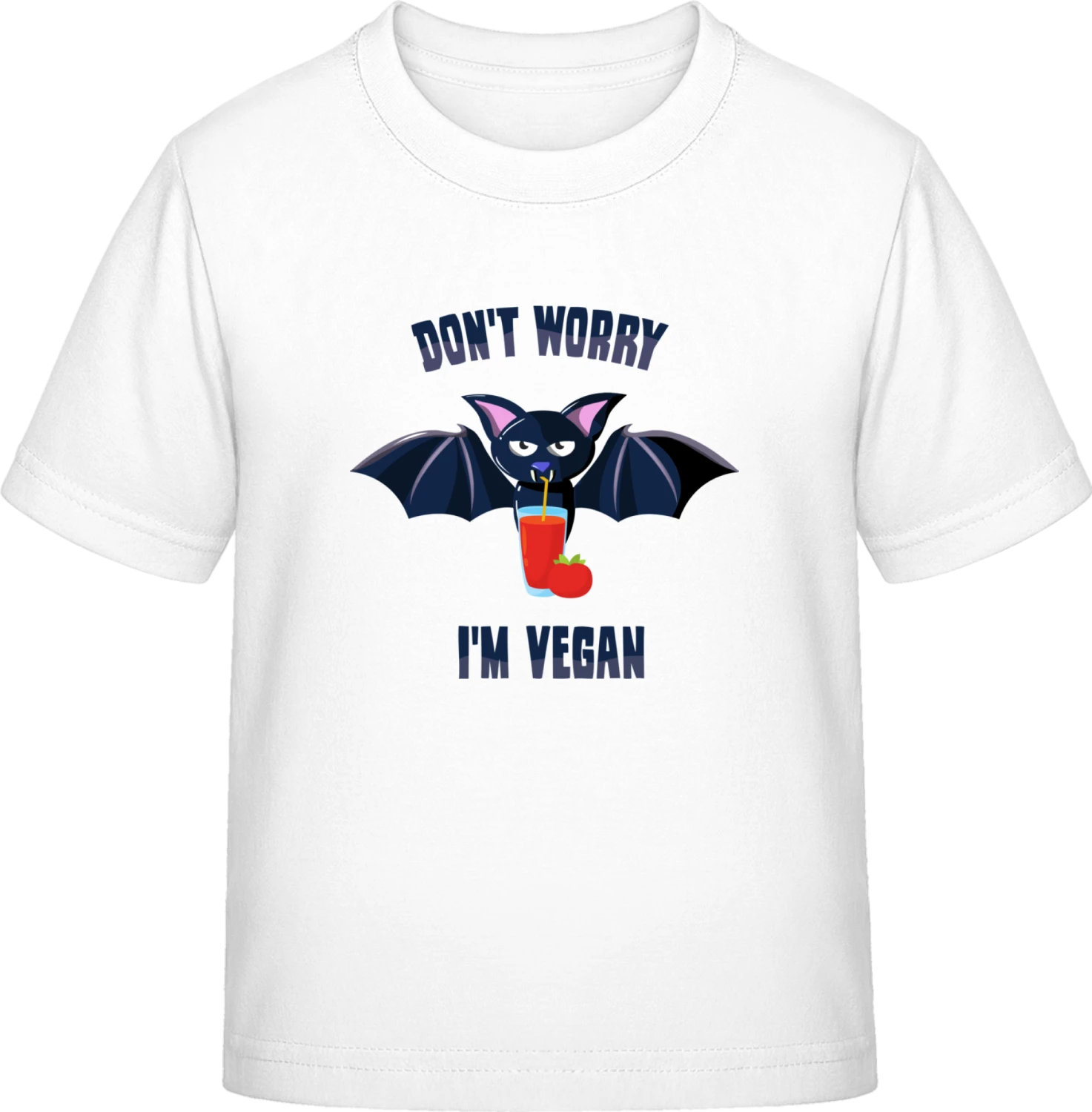 Don´t Worry I´m Vegan - White Exact 190 Kids - Front