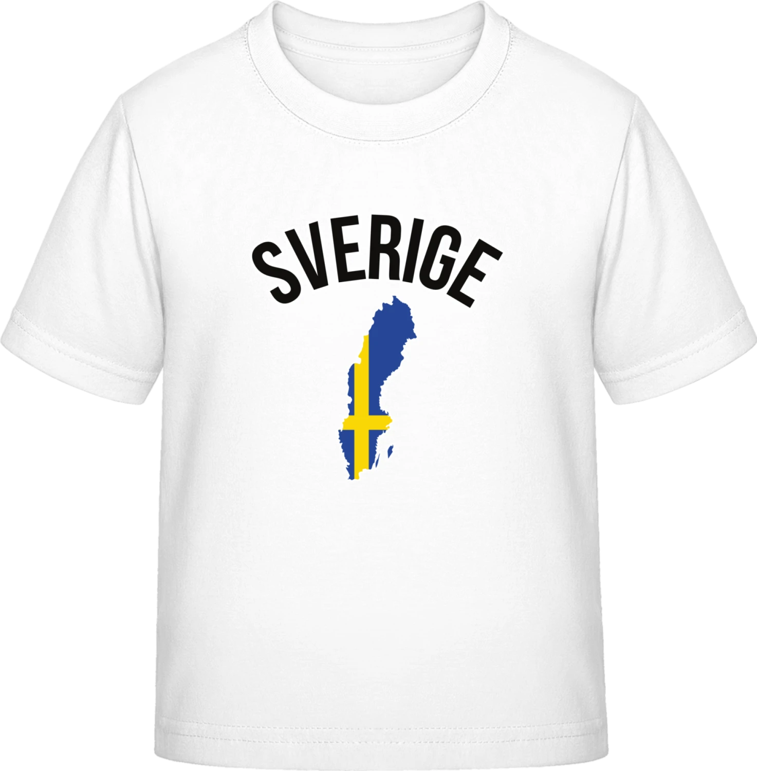 Sverige Map - White Exact 190 Kids - Front