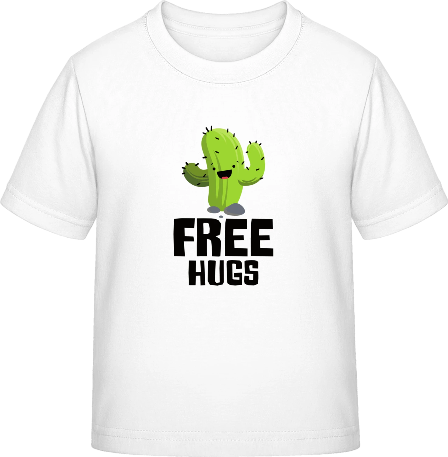 Free Hugs Cactus - White Exact 190 Kids - Front